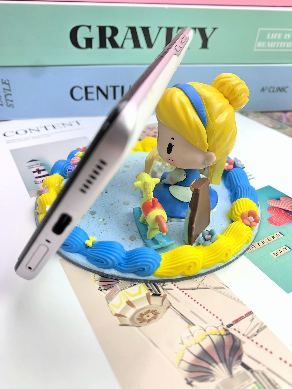 Princess Cinderella Handmade Decoden Phone/Tablet Stand