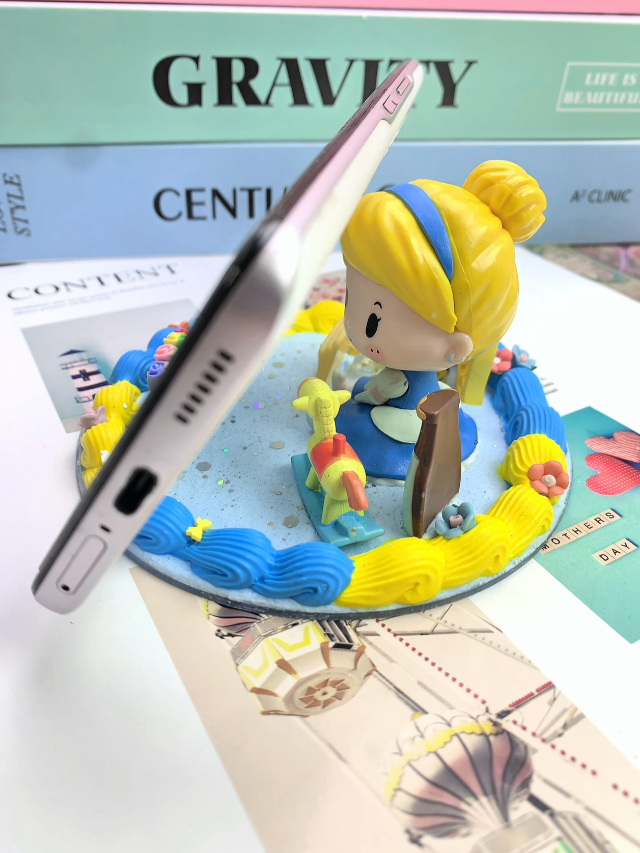 Princess Cinderella Handmade Decoden Phone/Tablet Stand