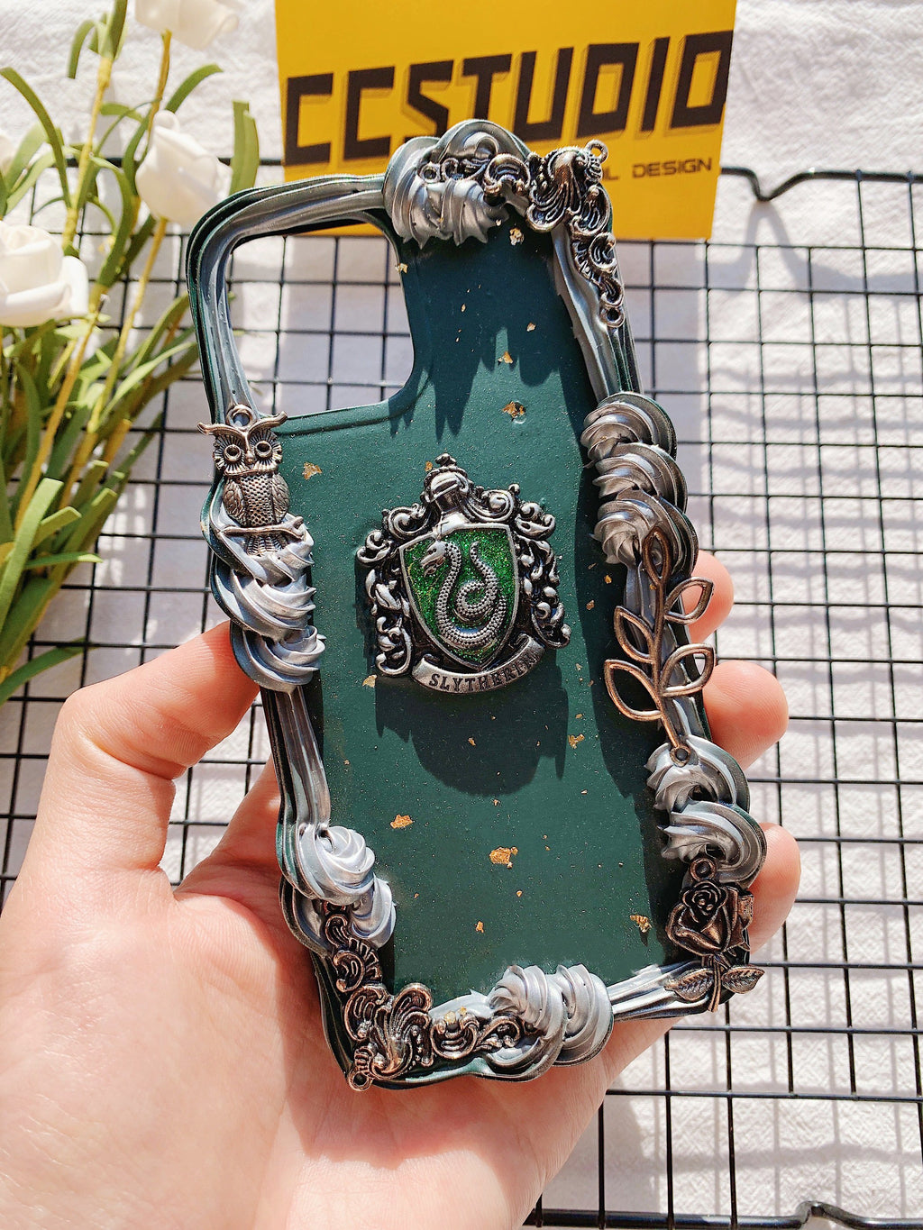 Harry Potter Slytherin Handmade Decoden Phone Case｜All Models Available