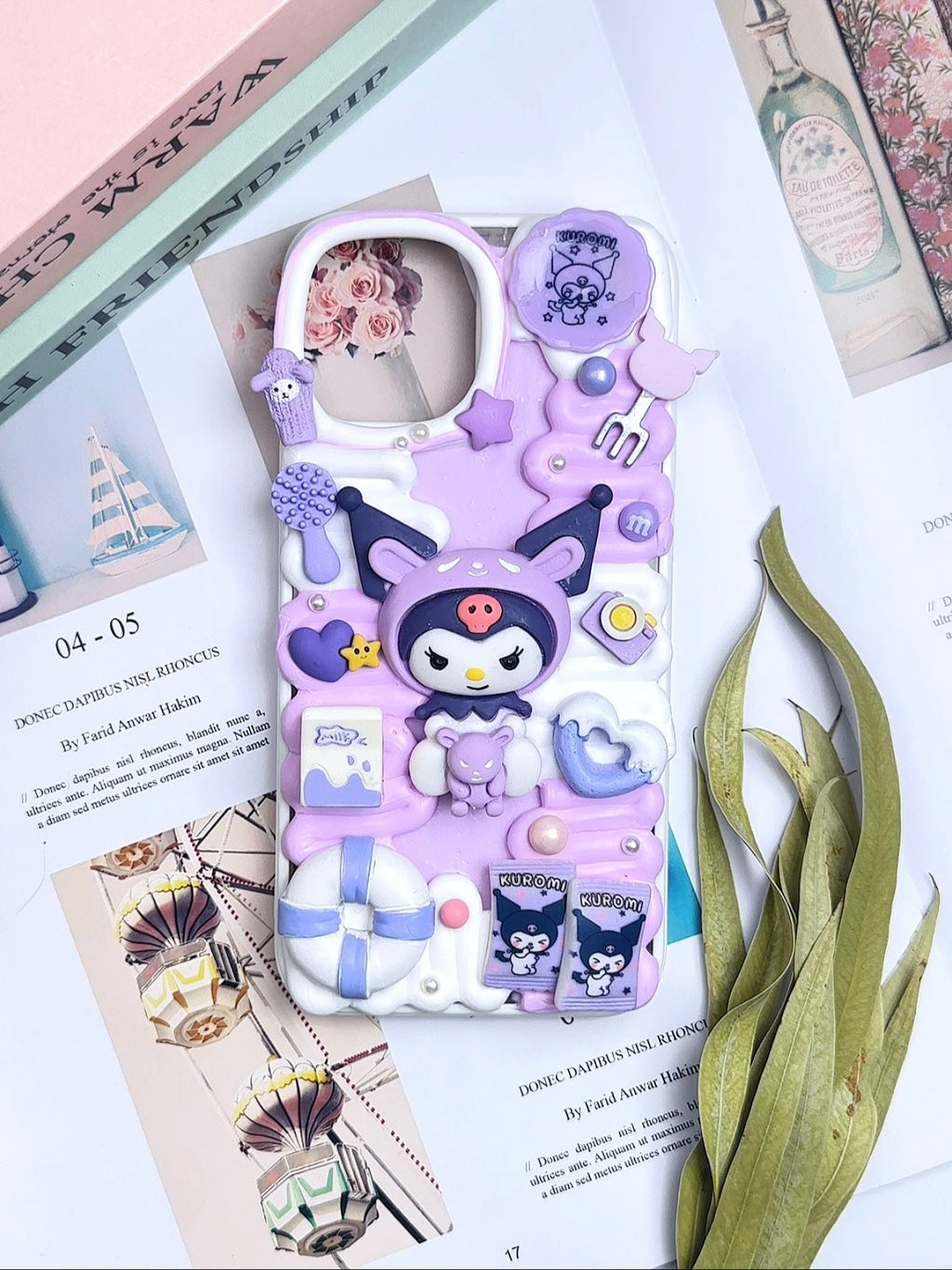 Sanrio Kuromi Handmade Decoden Phone Case｜All Models Available