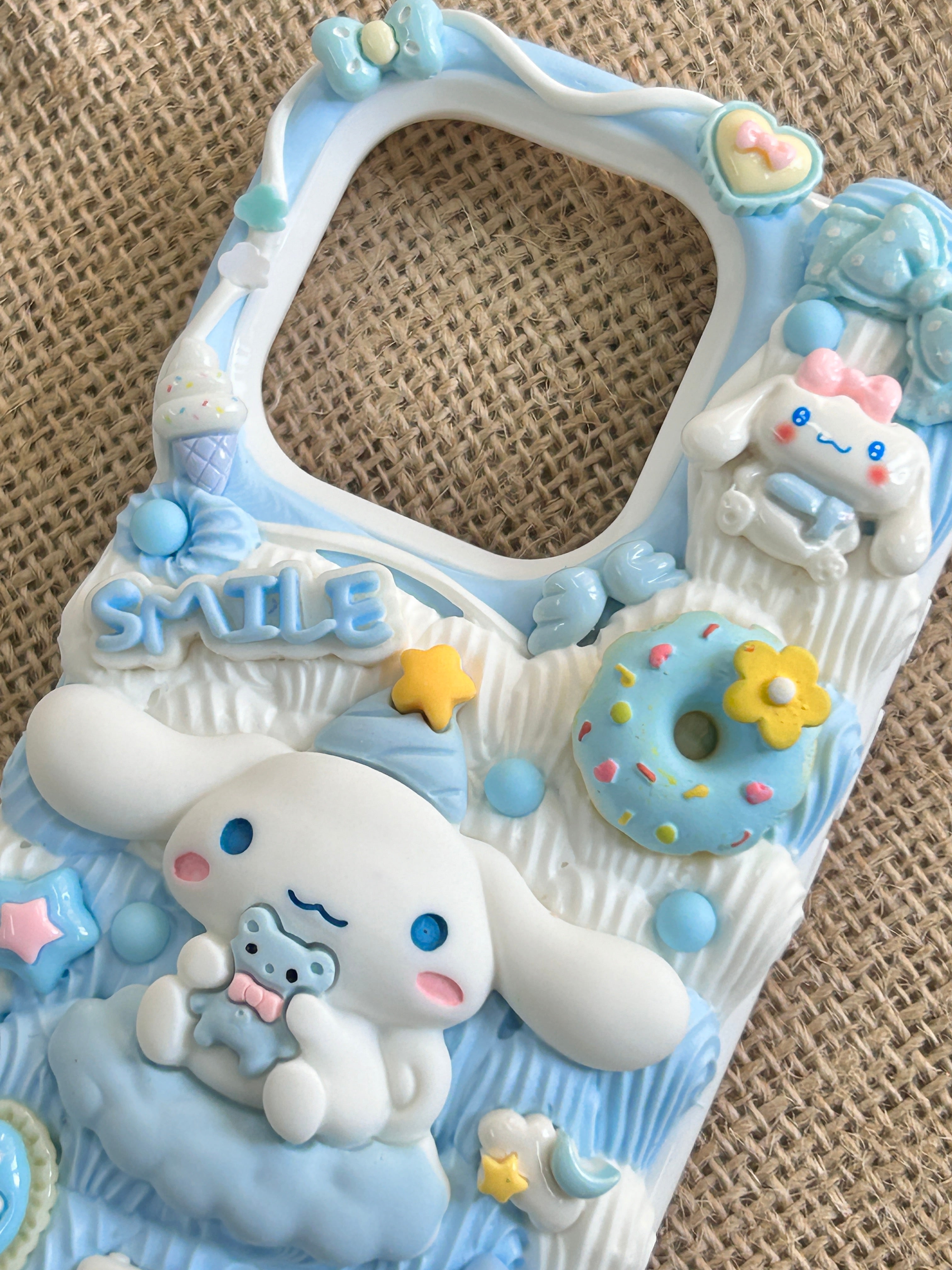 Sanrio Cinnamoroll Handmade Decoden Phone Case｜All Models Available Cinnamonroll