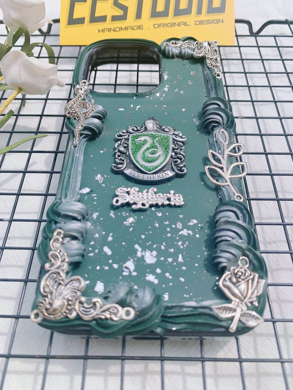 Harry Potter Slytherin Handmade Decoden Phone Case｜All Models Available