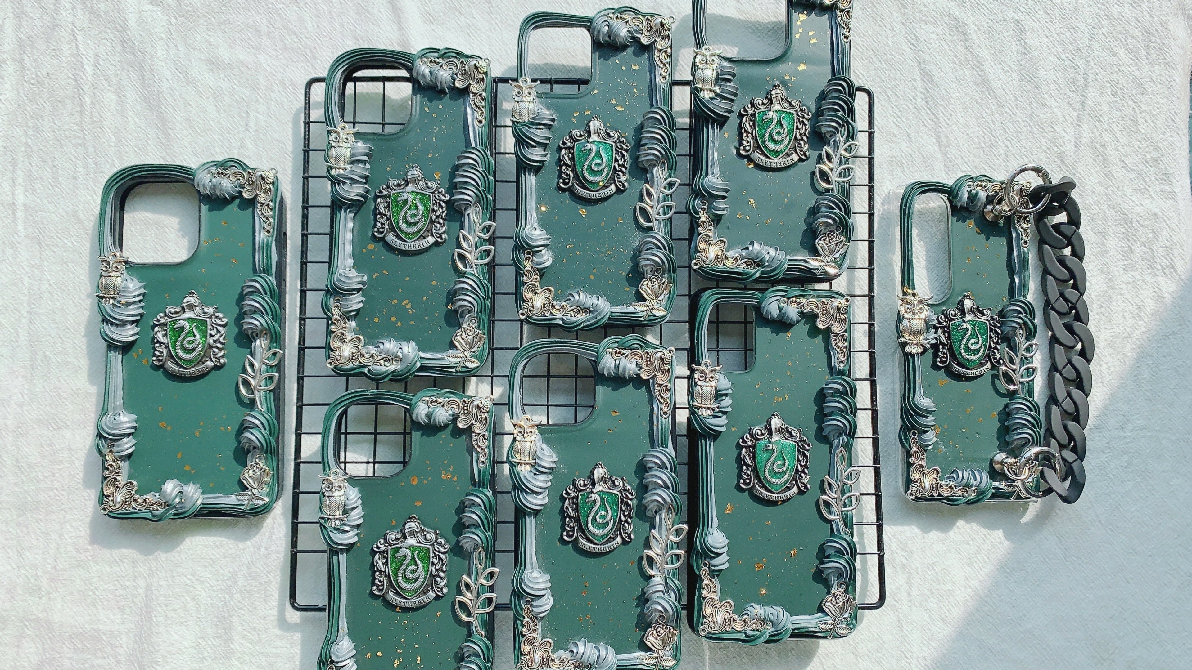 Harry Potter Slytherin Handmade Decoden Phone Case｜All Models Available