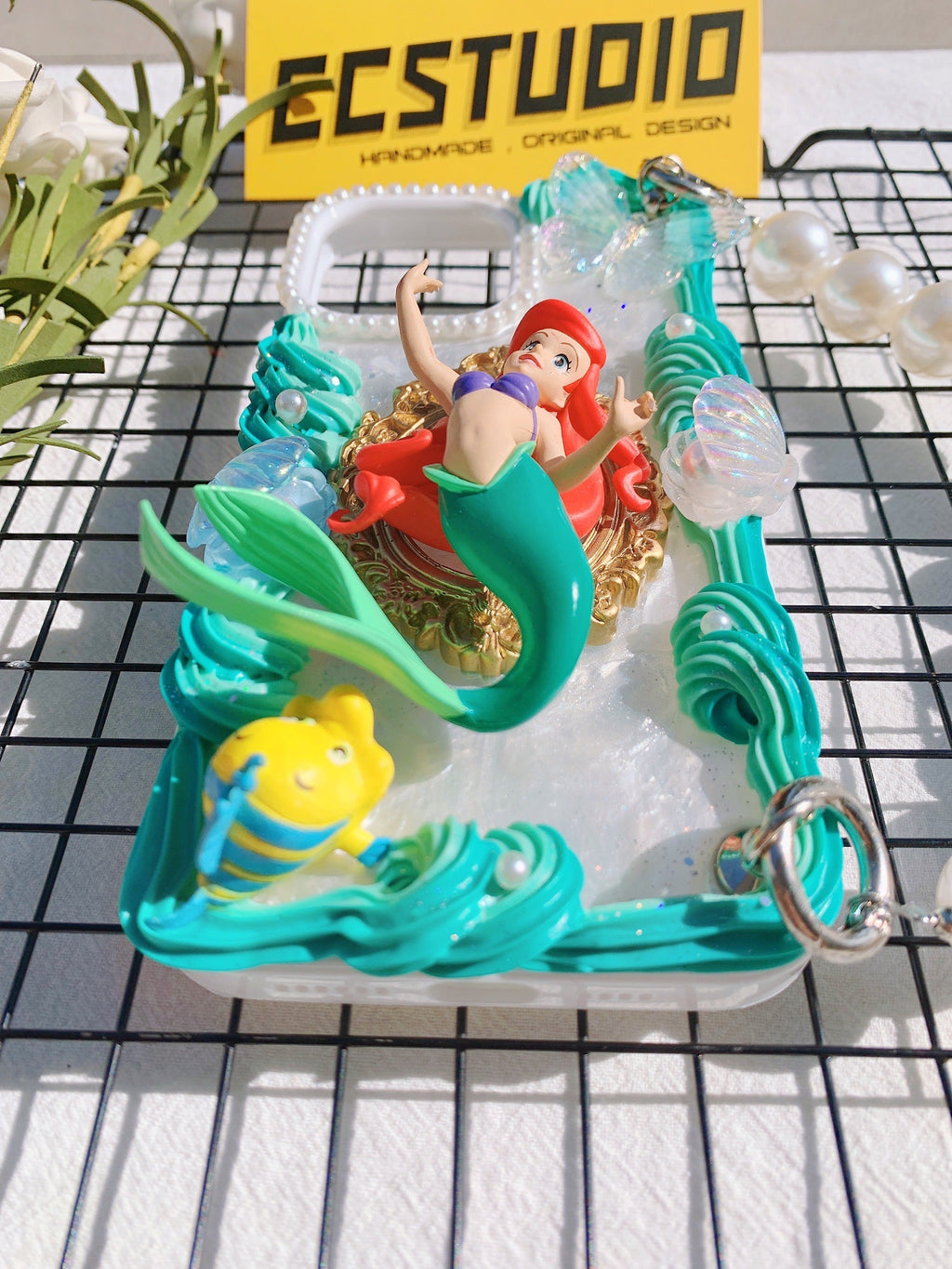Princess Ariel Little Mermaid Handmade Decoden Phone Case｜All Models Available