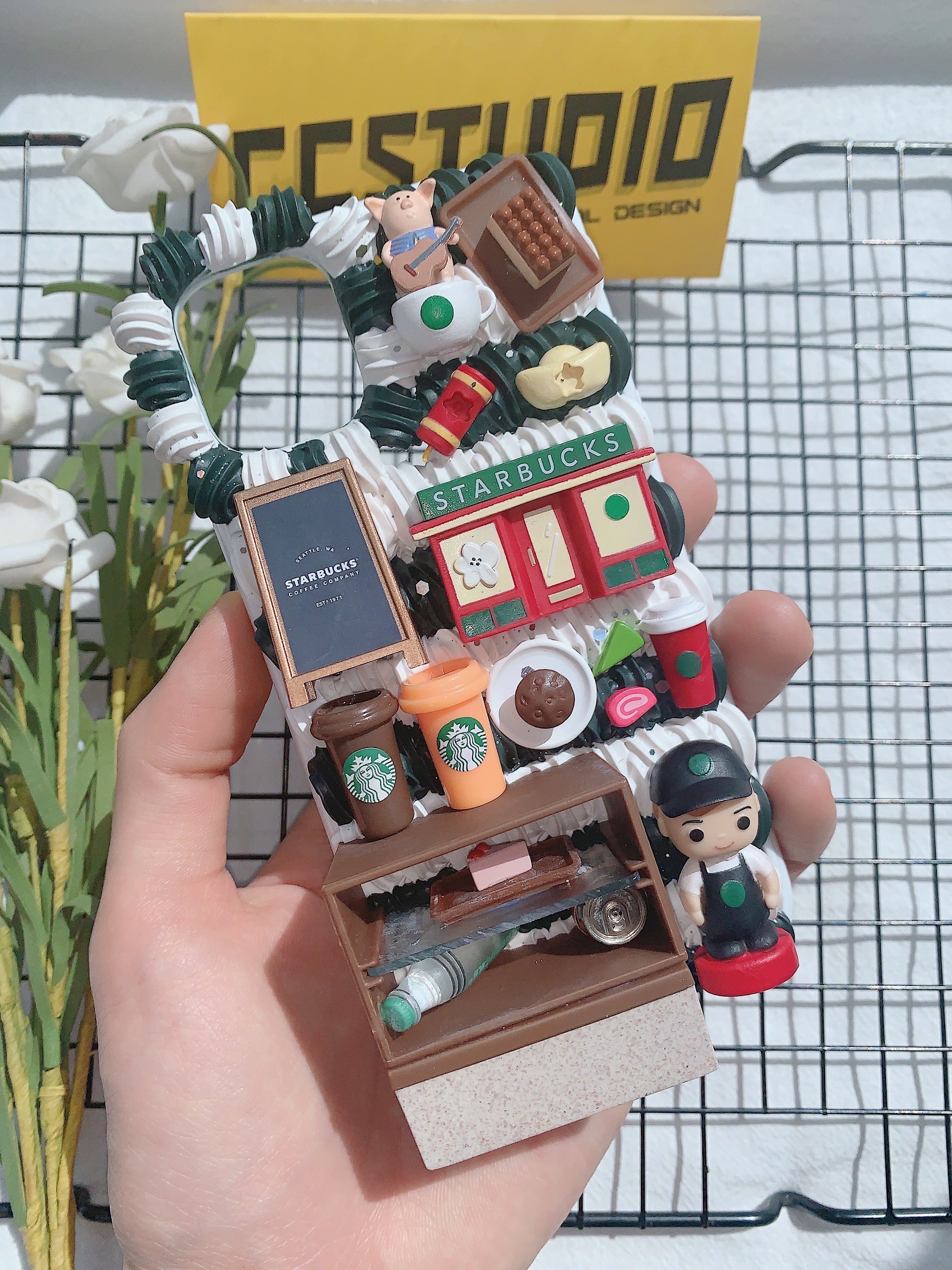 Starbucks Coffee Theme Handmade Decoden Phone Case｜All Models Available