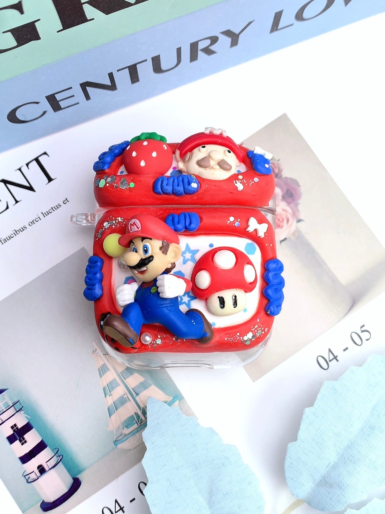 Super Mario Handmade Decoden Earbud Case｜All Models Available