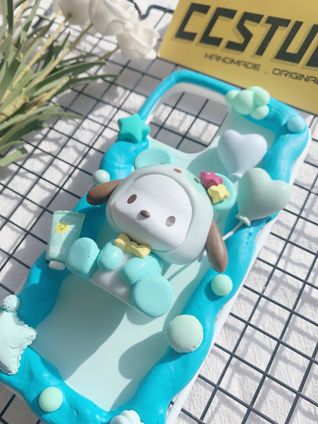 Sanrio Pochacco Handmade Decoden Phone Case｜All Models Available