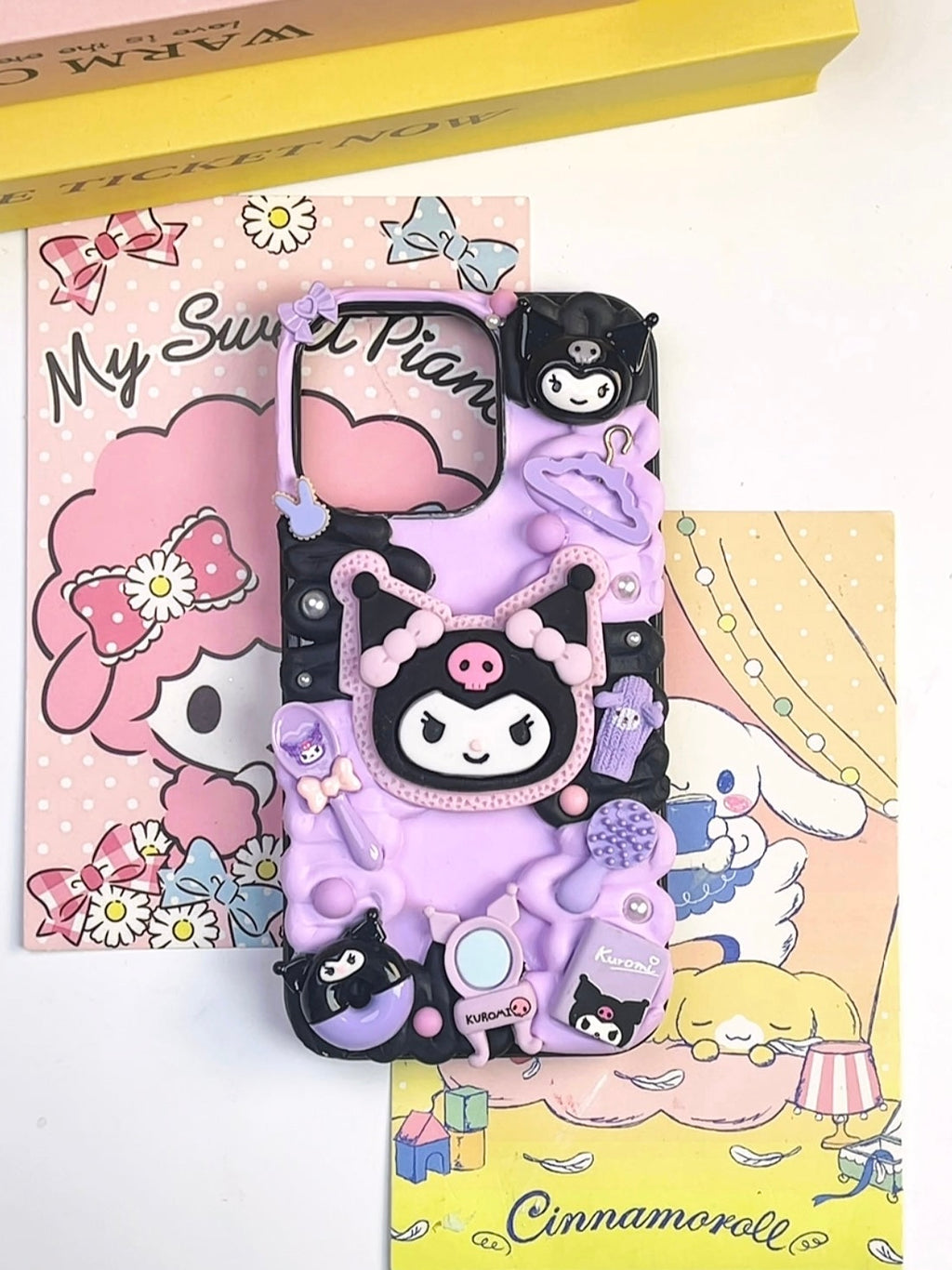 Sanrio Kuromi Handmade Decoden Phone Case｜All Models Available