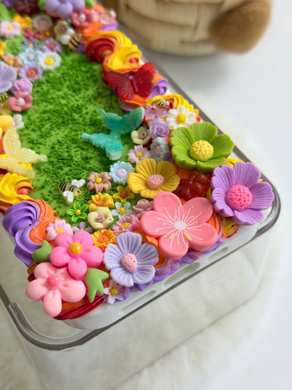 Rainbow Flowers Garden Handmade Decoden Phone Case｜All Models Available