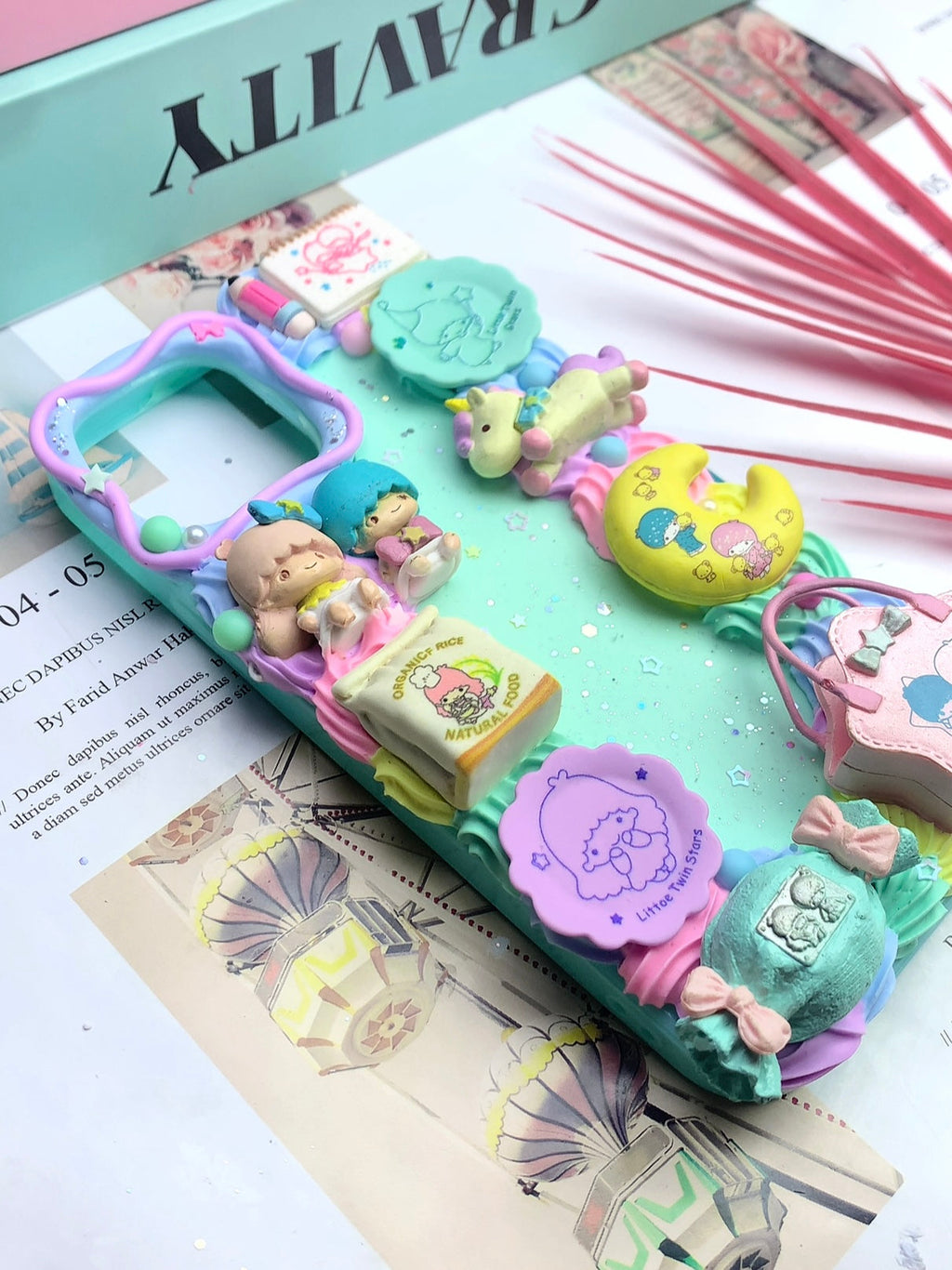 Sanrio Little Twin Stars Handmade Decoden Phone Case｜All Models Available