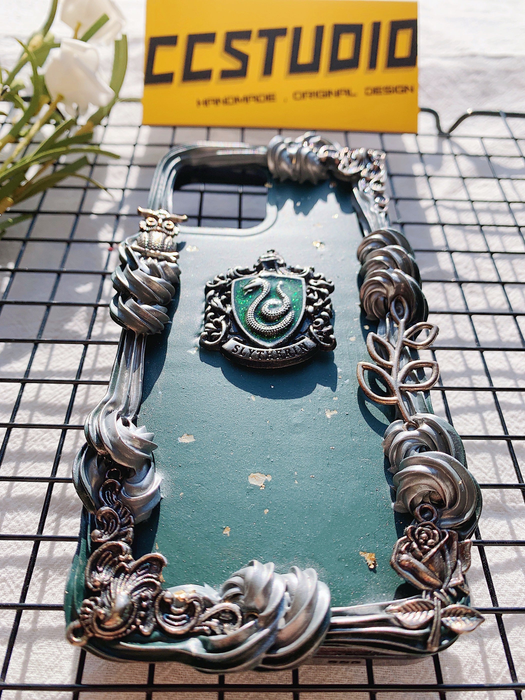 Harry Potter Slytherin Handmade Decoden Phone Case｜All Models Available