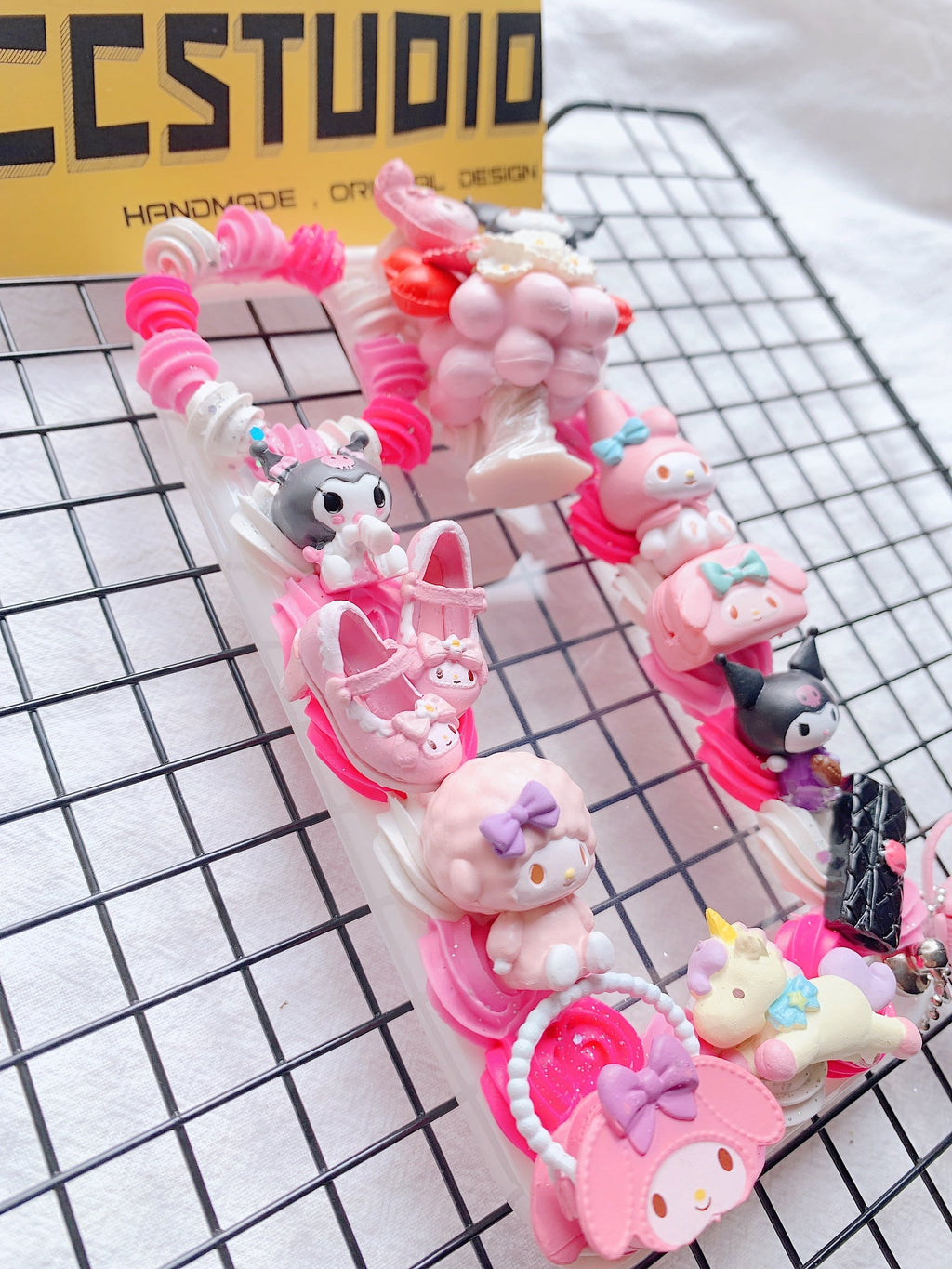 Sanrio Mymelody & Kuromi Handmade Decoden Phone Case｜All Models Available