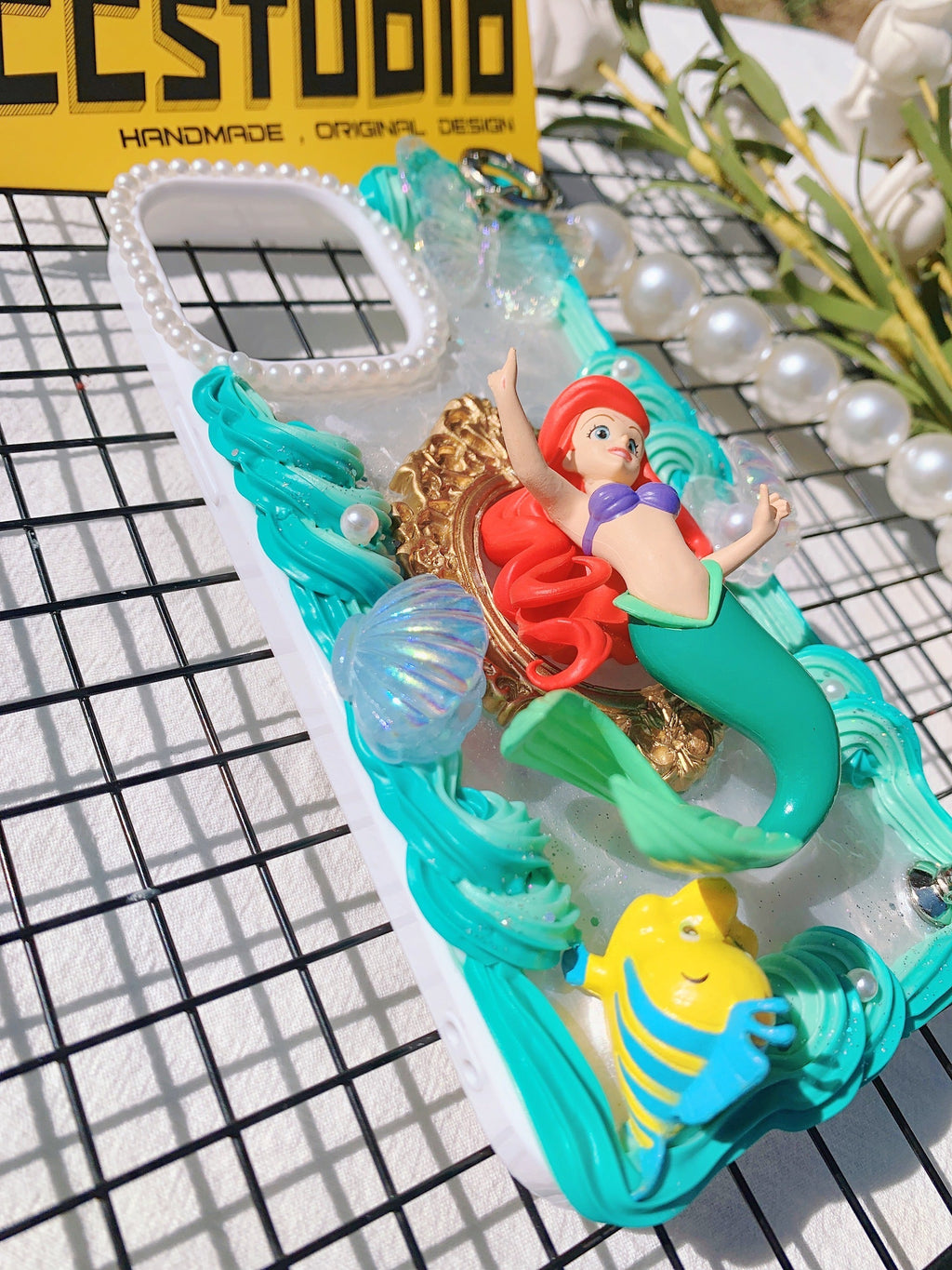 Princess Ariel Little Mermaid Handmade Decoden Phone Case｜All Models Available