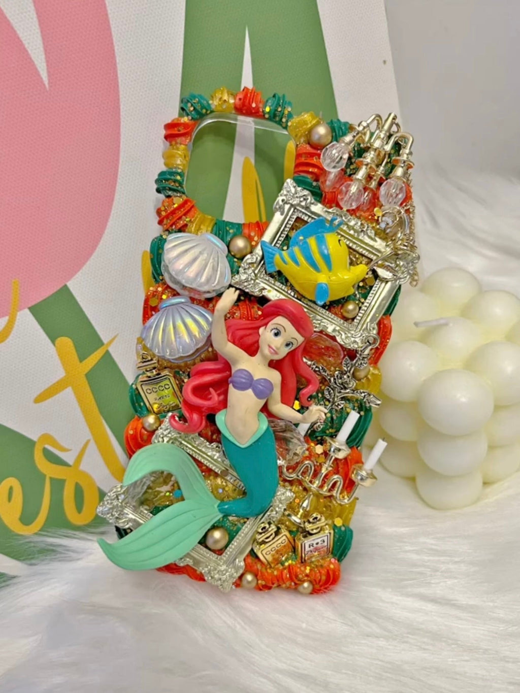 Princess Ariel Little Mermaid Handmade Decoden Phone Case｜All Models Available