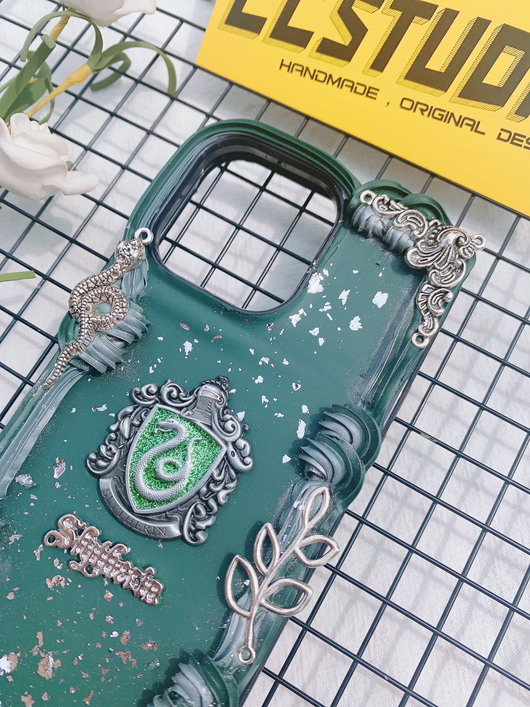 Harry Potter Slytherin Handmade Decoden Phone Case｜All Models Available
