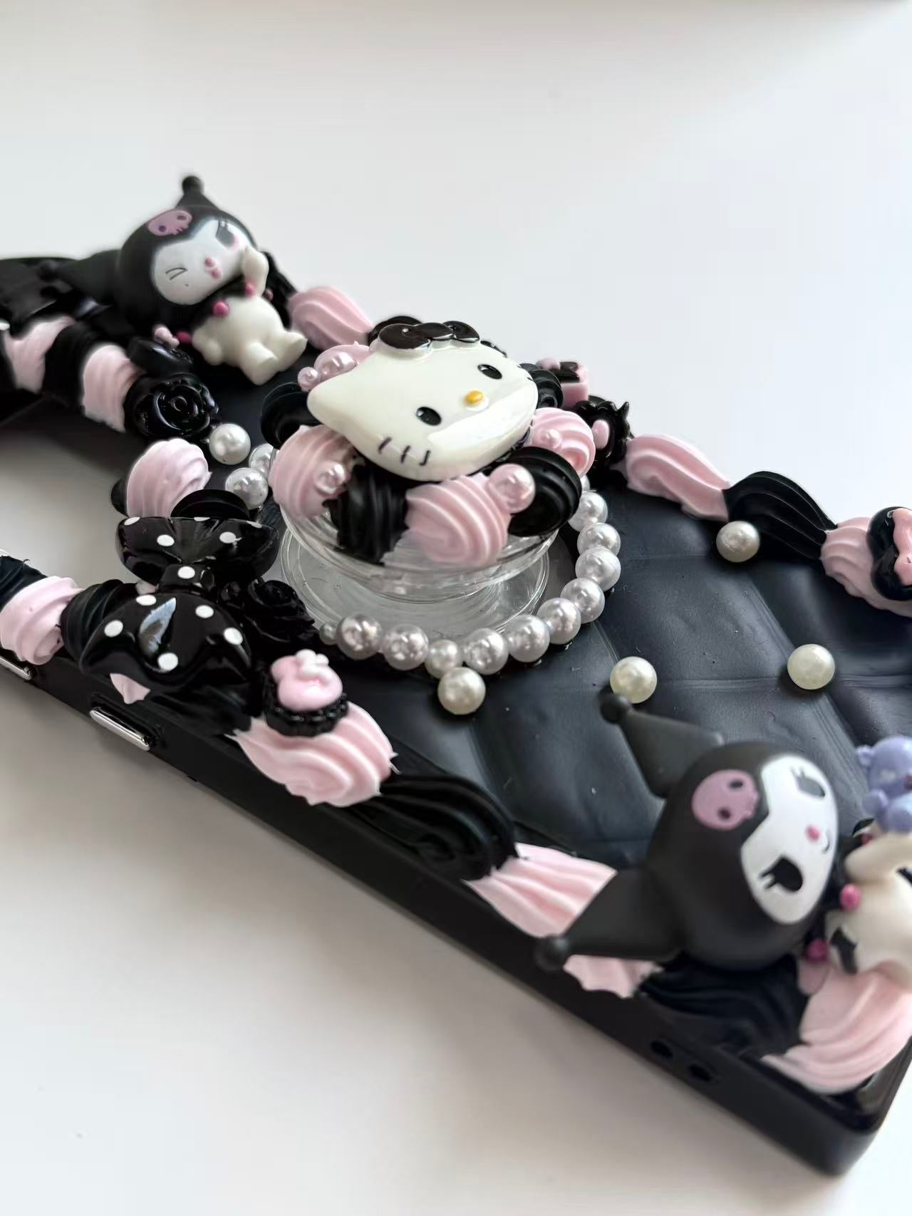 Sanrio Hello Kitty Kuromi Handmade Decoden Phone Case Popsocket Included｜All Models Available