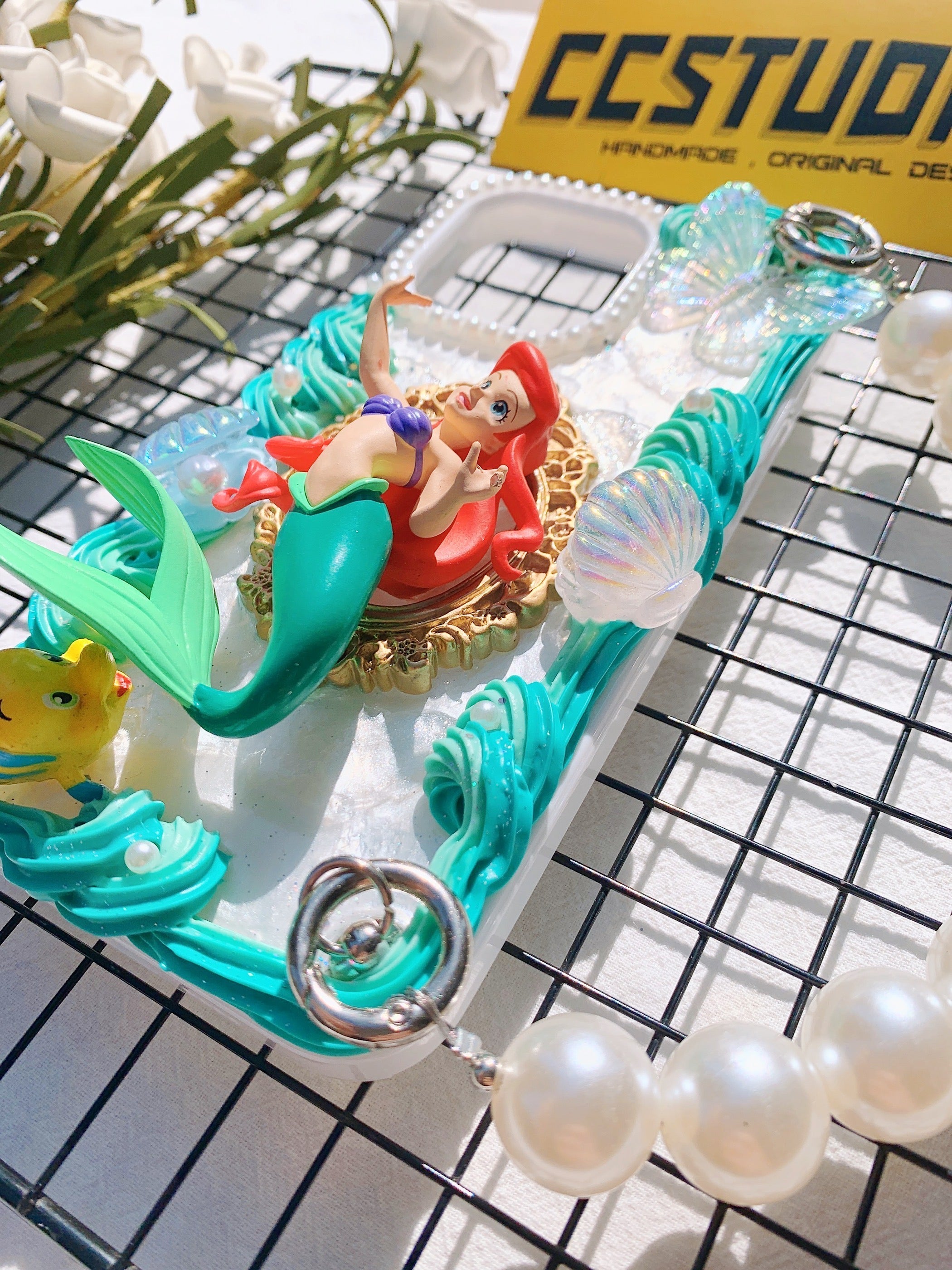Princess Ariel Little Mermaid Handmade Decoden Phone Case｜All Models Available