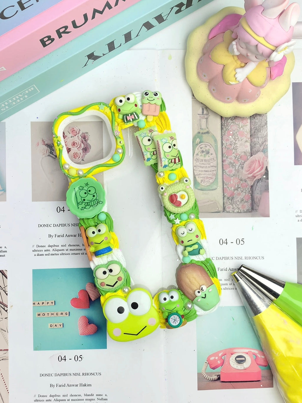 Sanrio Keroppi Handmade Decoden Phone Case｜All Models Available