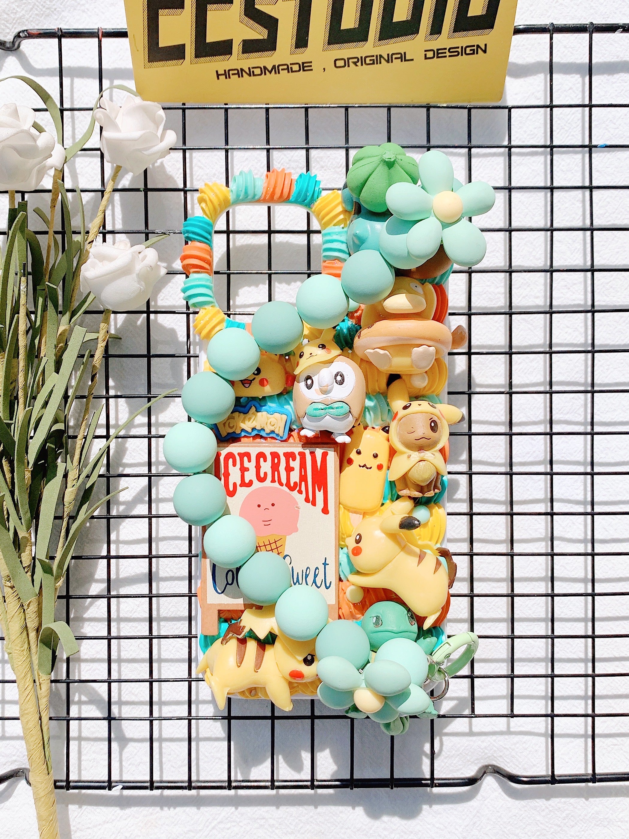 Pokemon Handmade Decoden Phone Case｜All Models Available｜Pikachu
