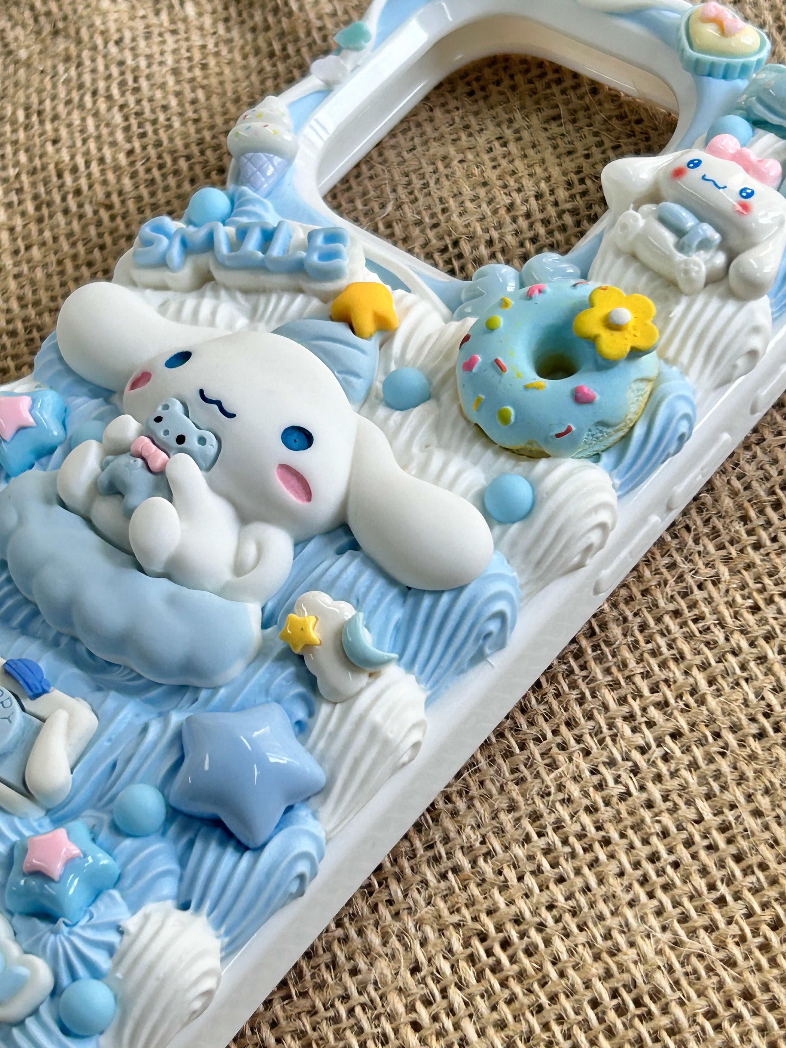 Sanrio Cinnamoroll Handmade Decoden Phone Case｜All Models Available Cinnamonroll