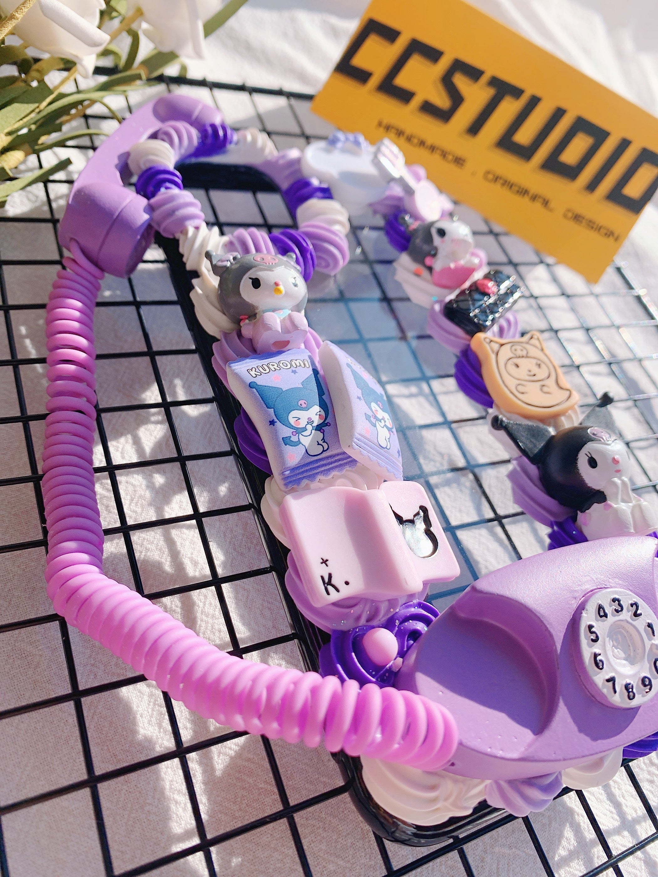 Sanrio Kuromi Handmade Decoden Phone Case｜All Models Available