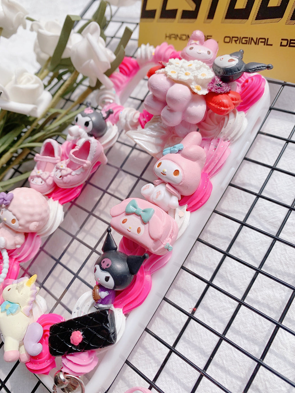 Sanrio Mymelody & Kuromi Handmade Decoden Phone Case｜All Models Available
