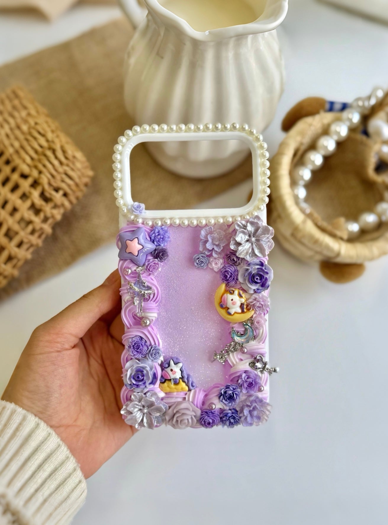 Unicorn Purple Garden Decoden Phone Case