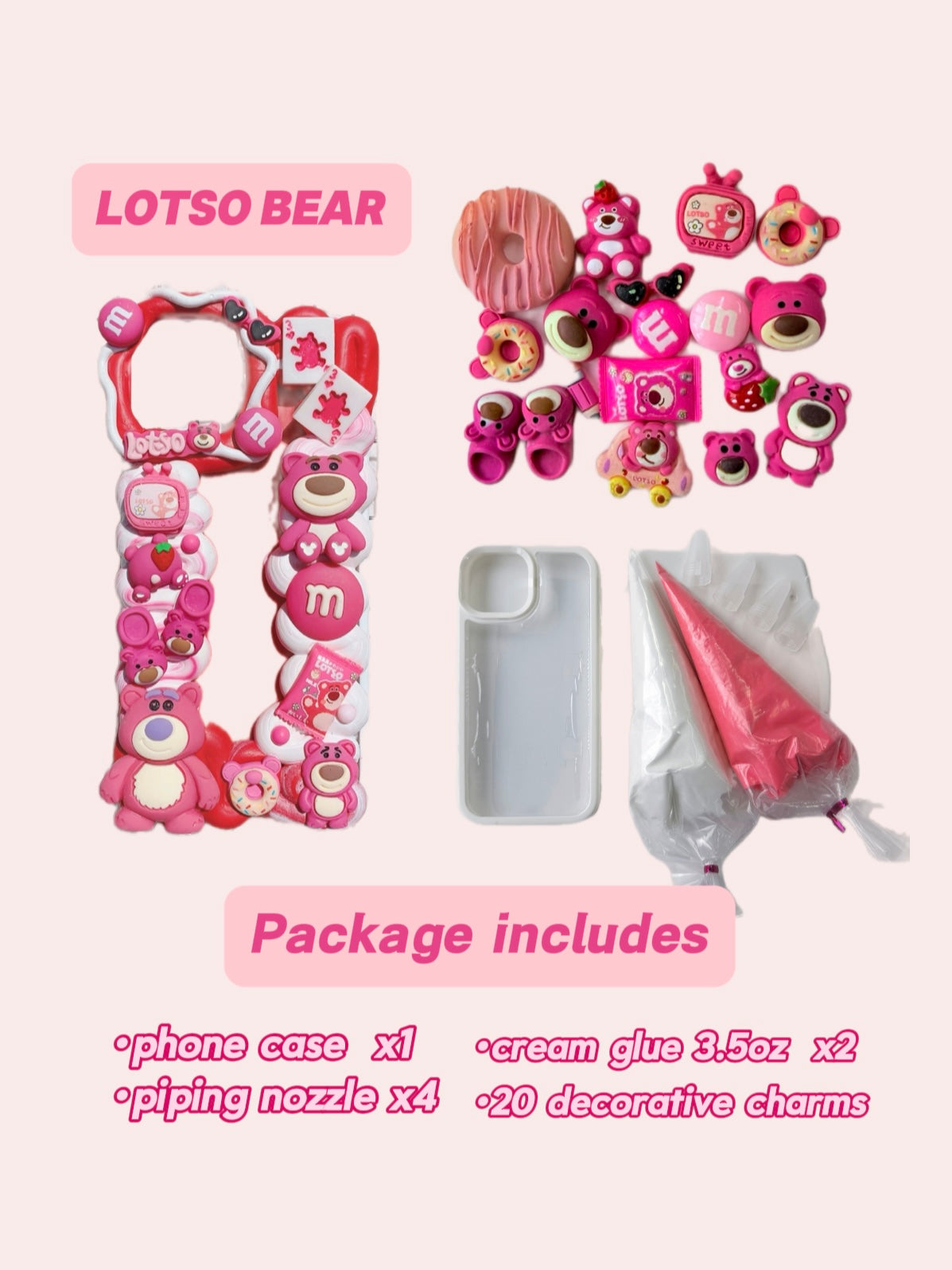 Lotso Bear Decoden Material Bag