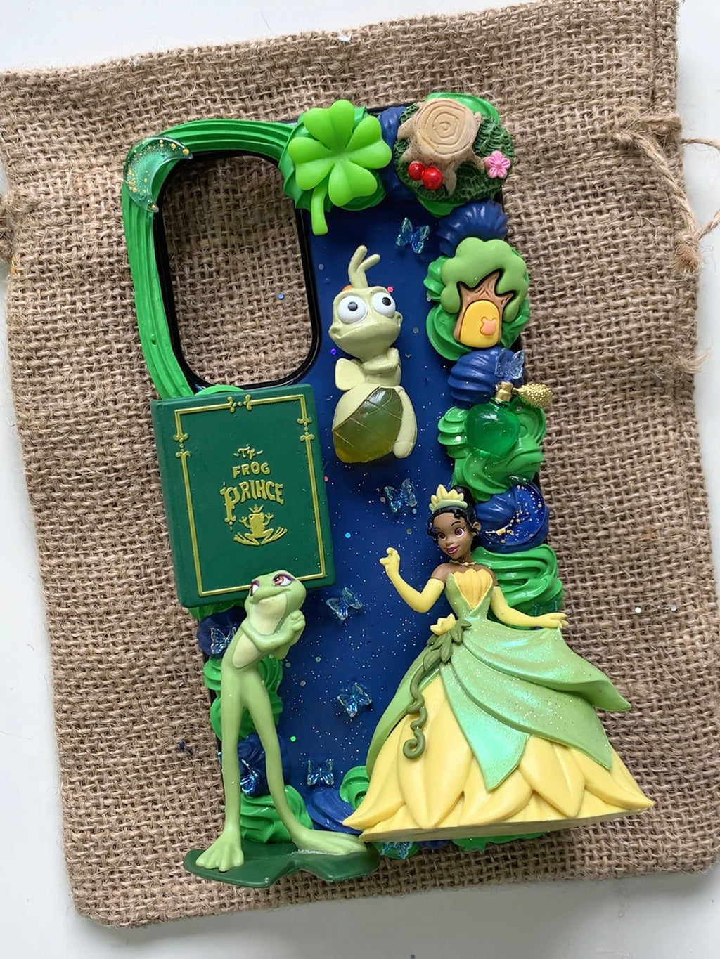 Handmade Decoden Phone Case｜All Models Available｜Princess Frog