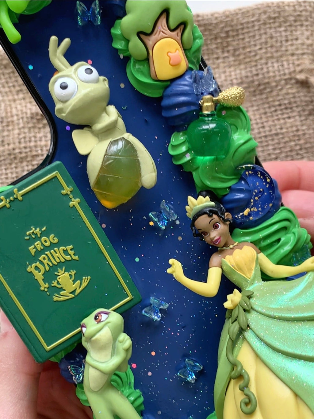 Handmade Decoden Phone Case｜All Models Available｜Princess Frog