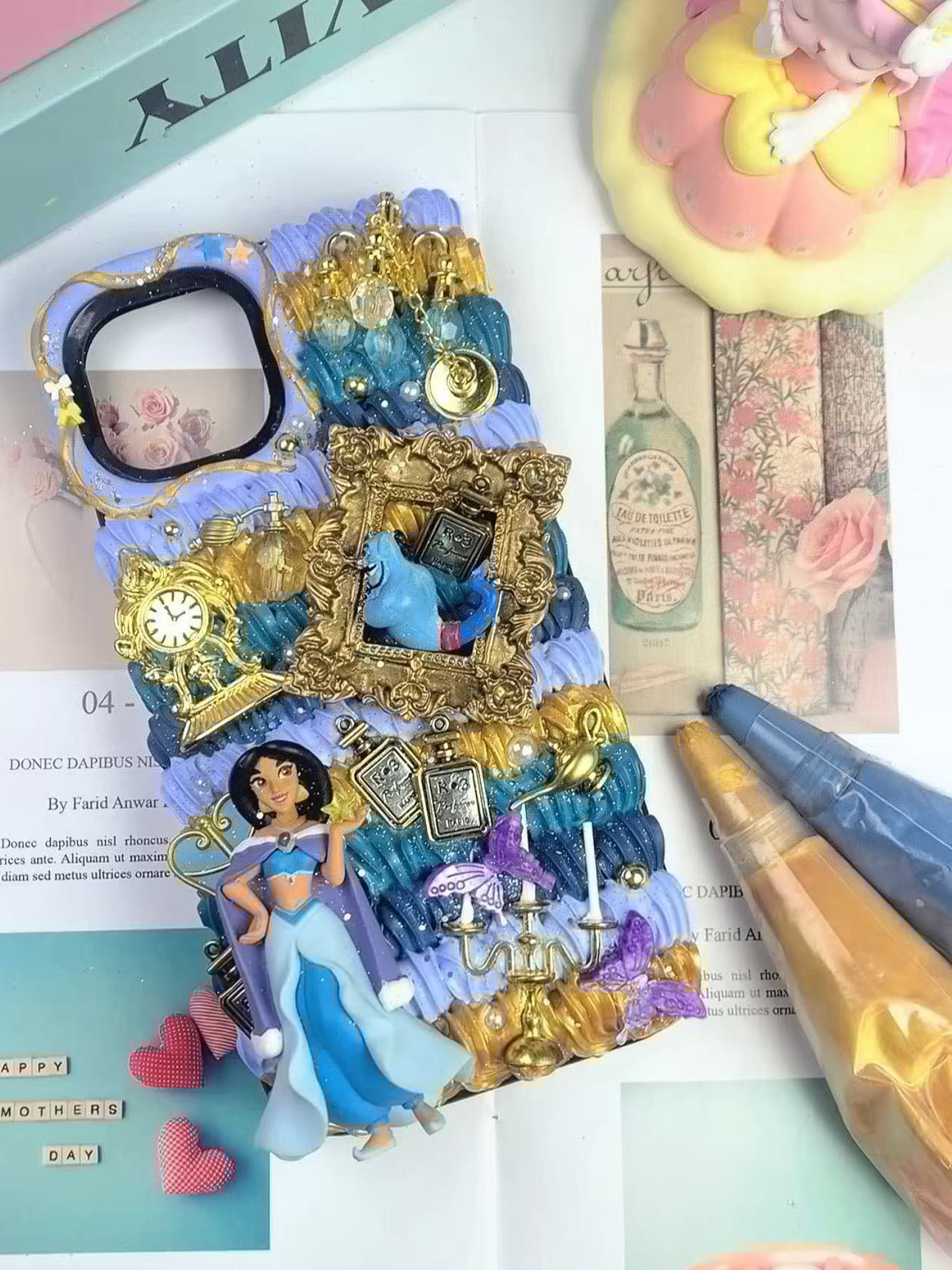 Princess Jasmine Handmade Decoden Phone Case｜All Models Available Aladdin