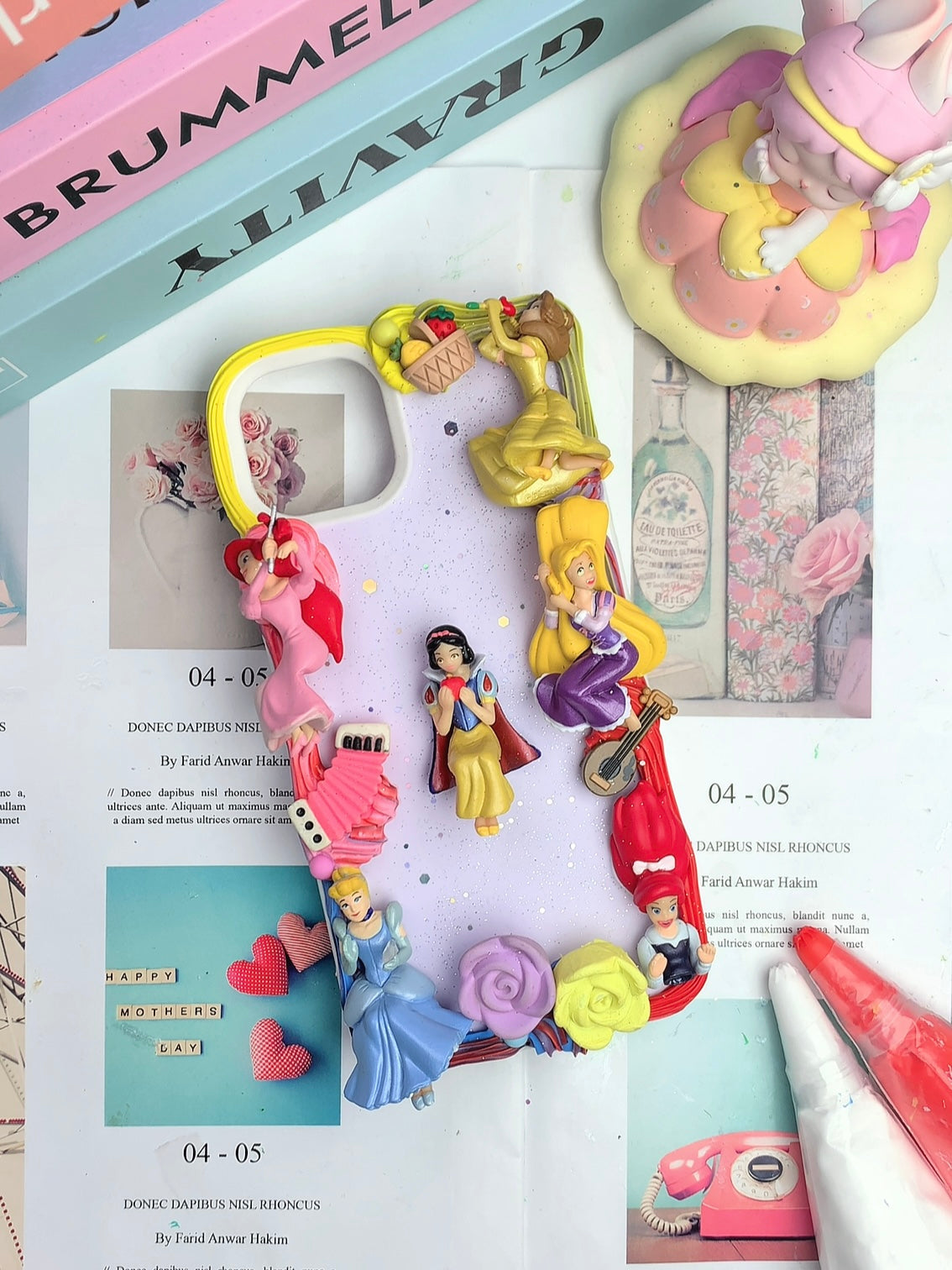 Handmade Decoden Phone Case｜All Models Available｜Princess