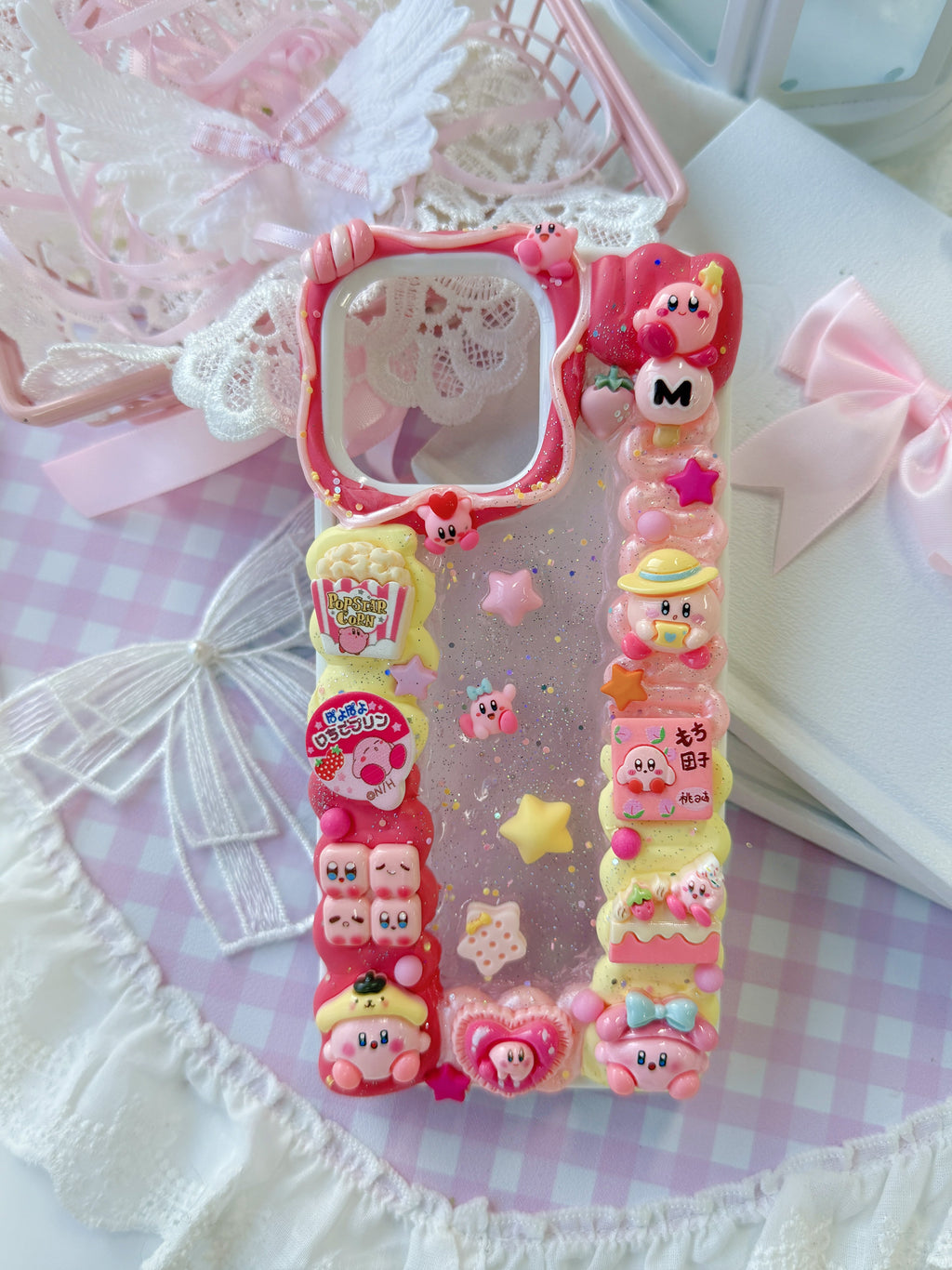 Kirby Handmade Decoden Phone Case｜All Models Available
