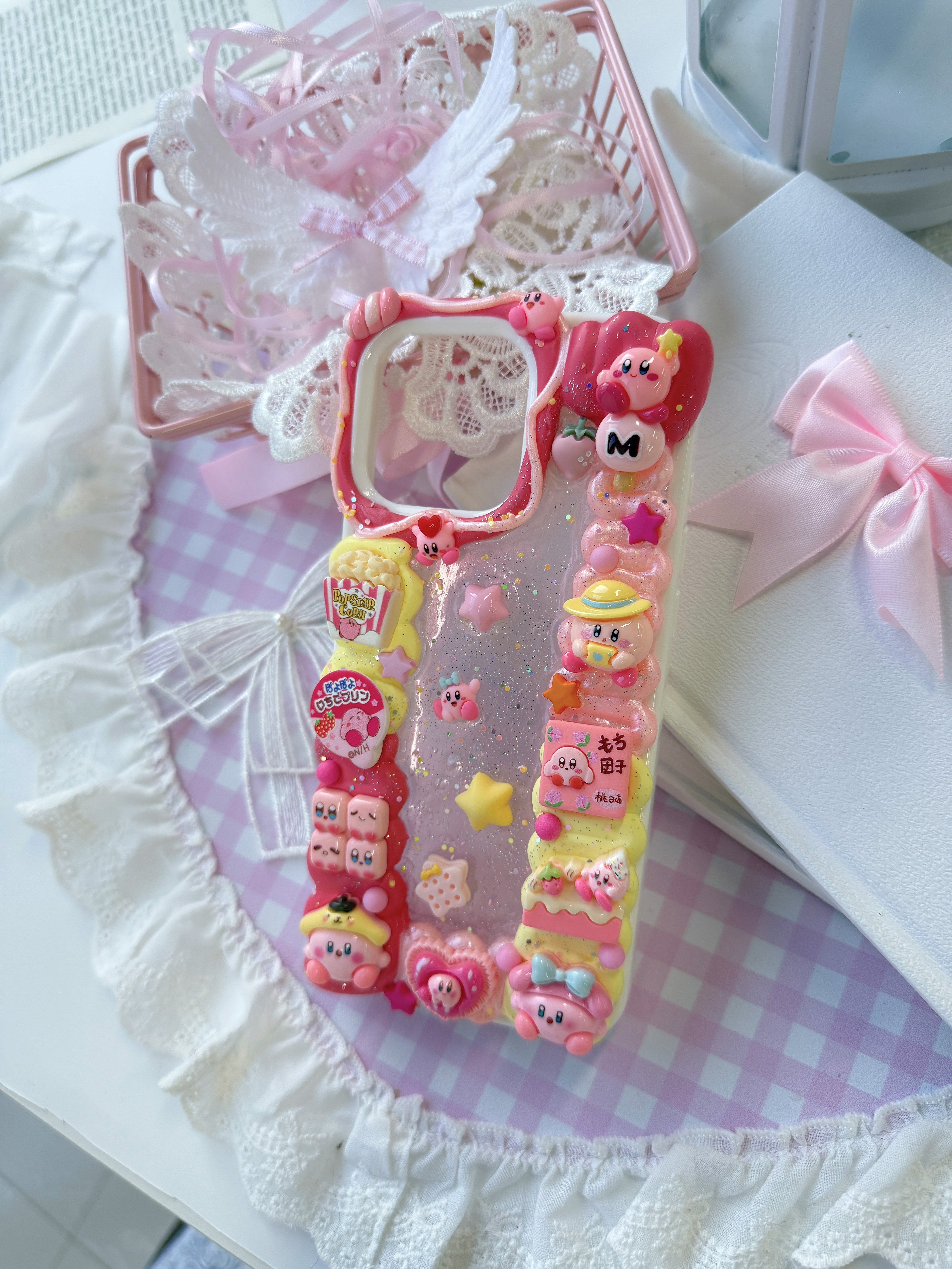 Handmade Decoden Phone Case｜All Models Available｜Kirb
