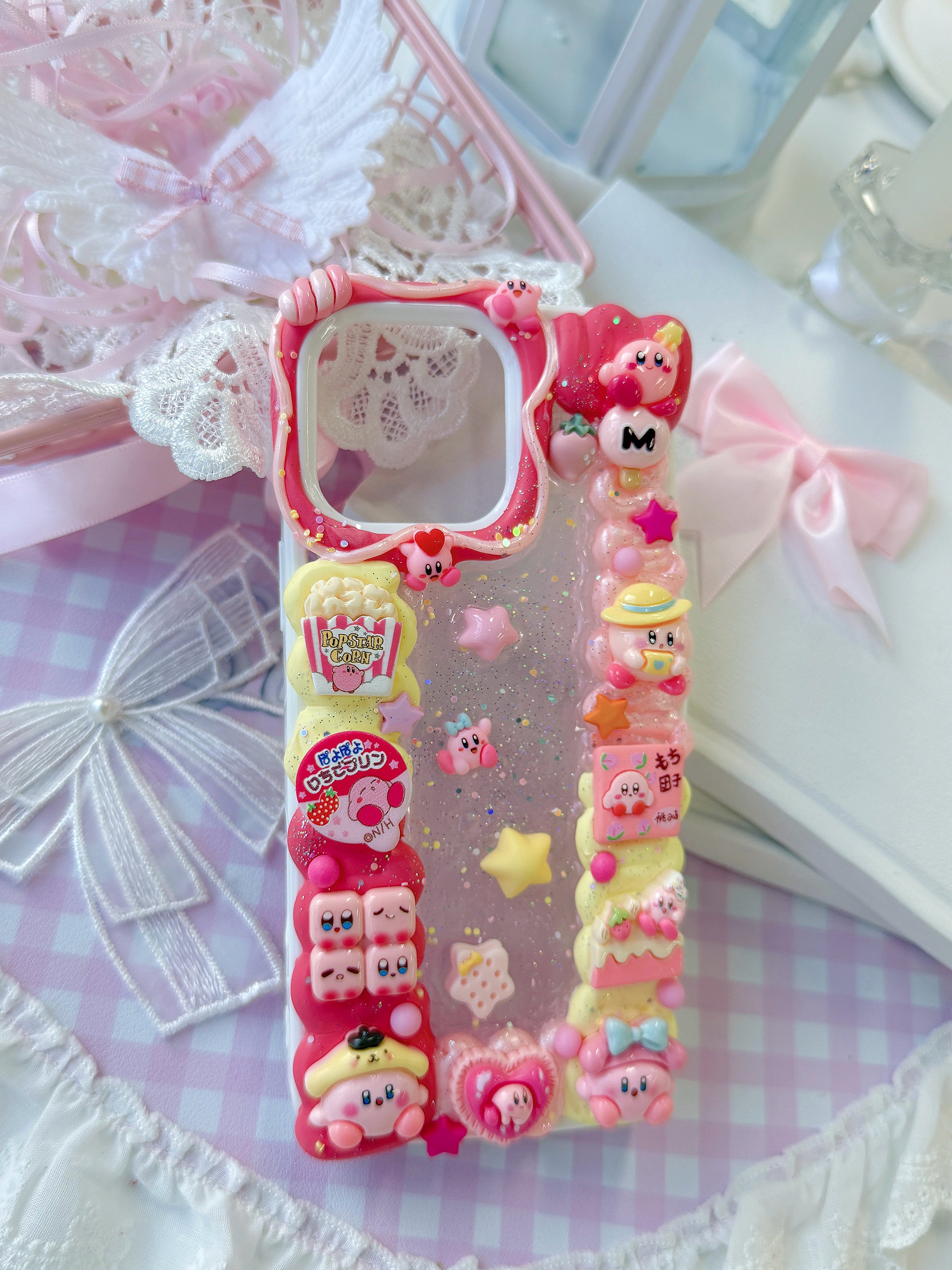 Handmade Decoden Phone Case｜All Models Available｜Kirb