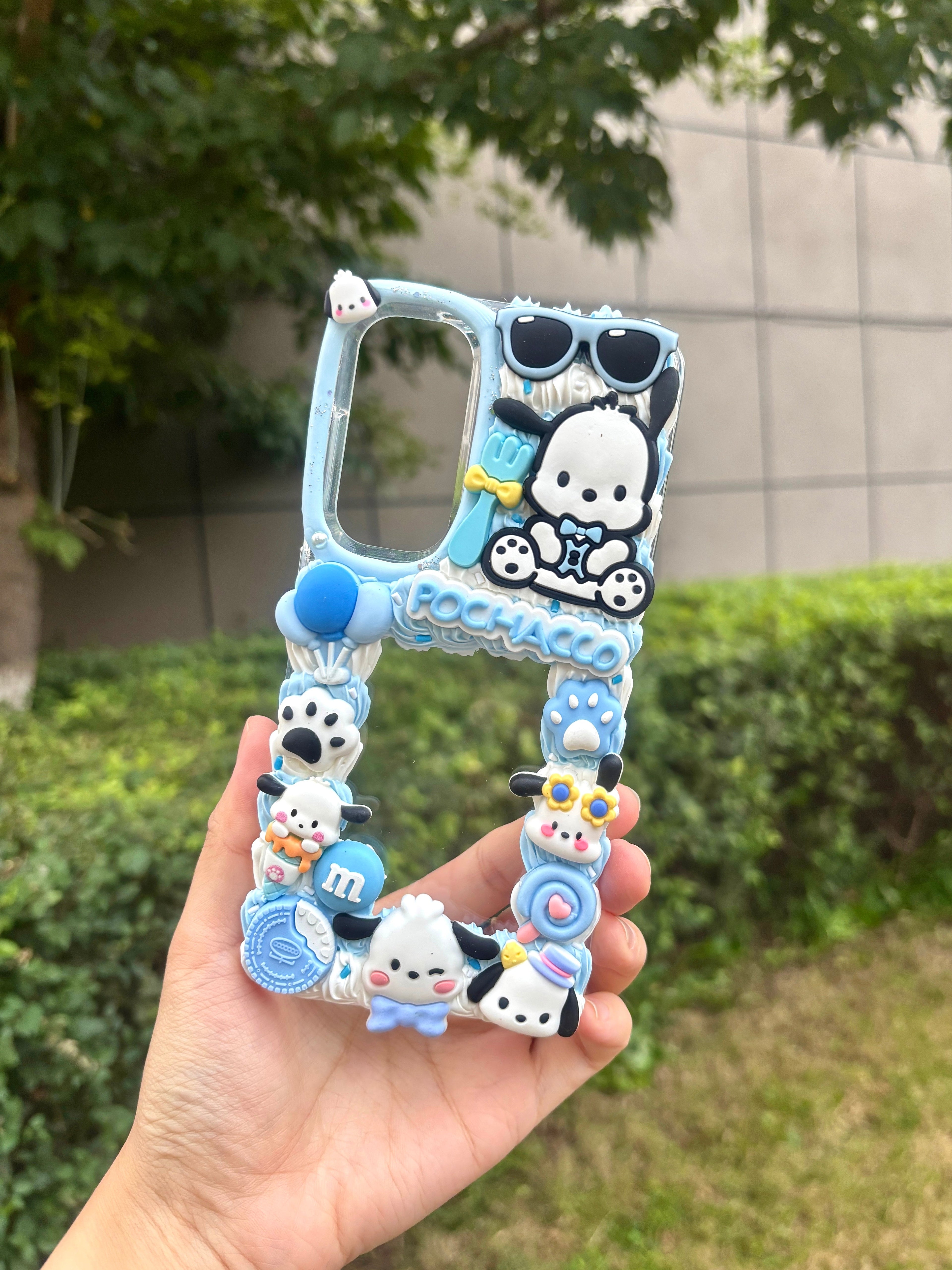 Sanrio Pochacco Handmade Decoden Phone Case｜All Models Available
