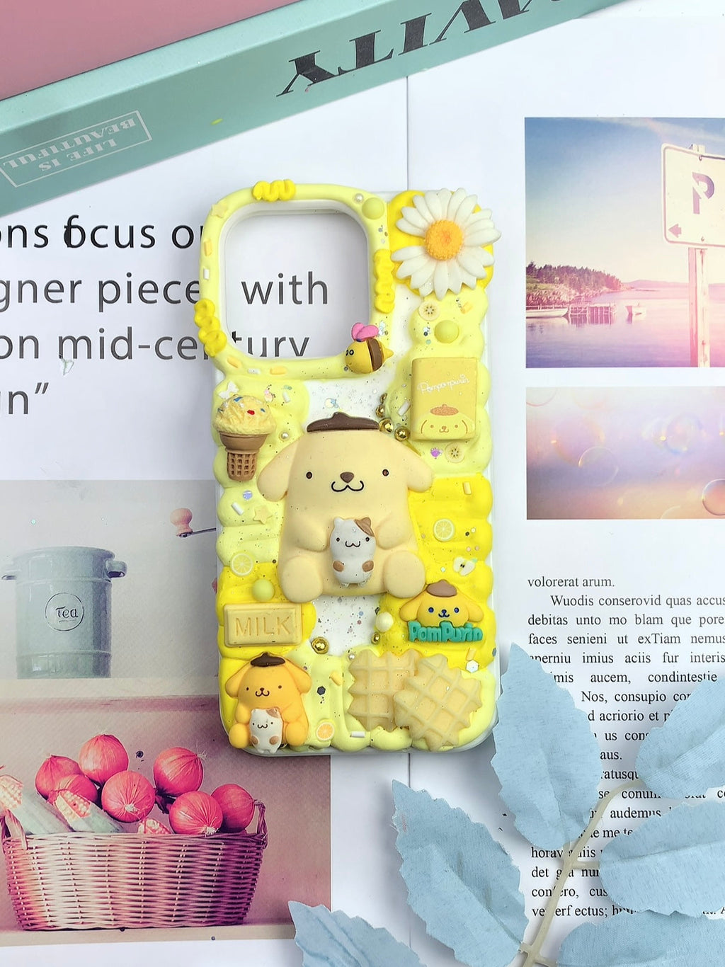 Sanrio Pompompurin Handmade Decoden Phone Case ｜All Models Available