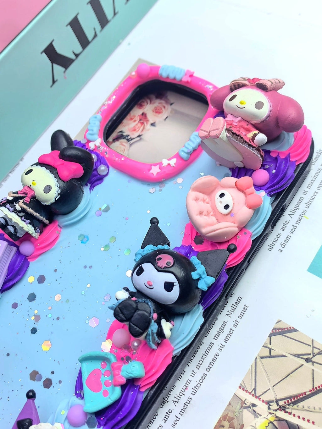 Sanrio Kuromi & Mymelody Handmade Decoden Phone Case｜All Models Available