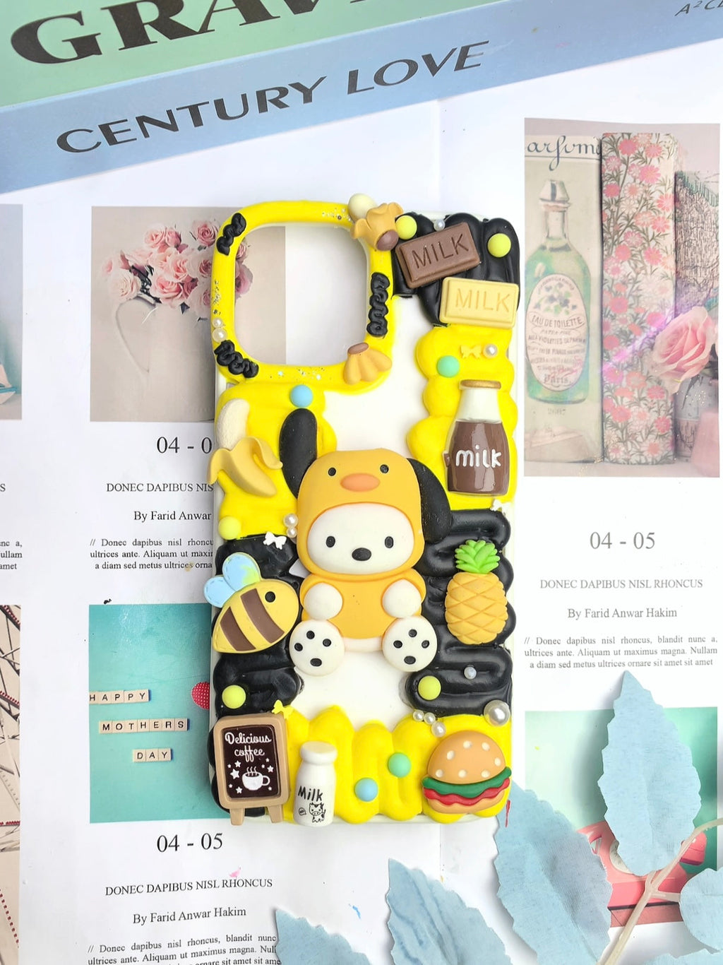 Sanrio Pochacco Handmade Decoden Phone Case｜All Models Available