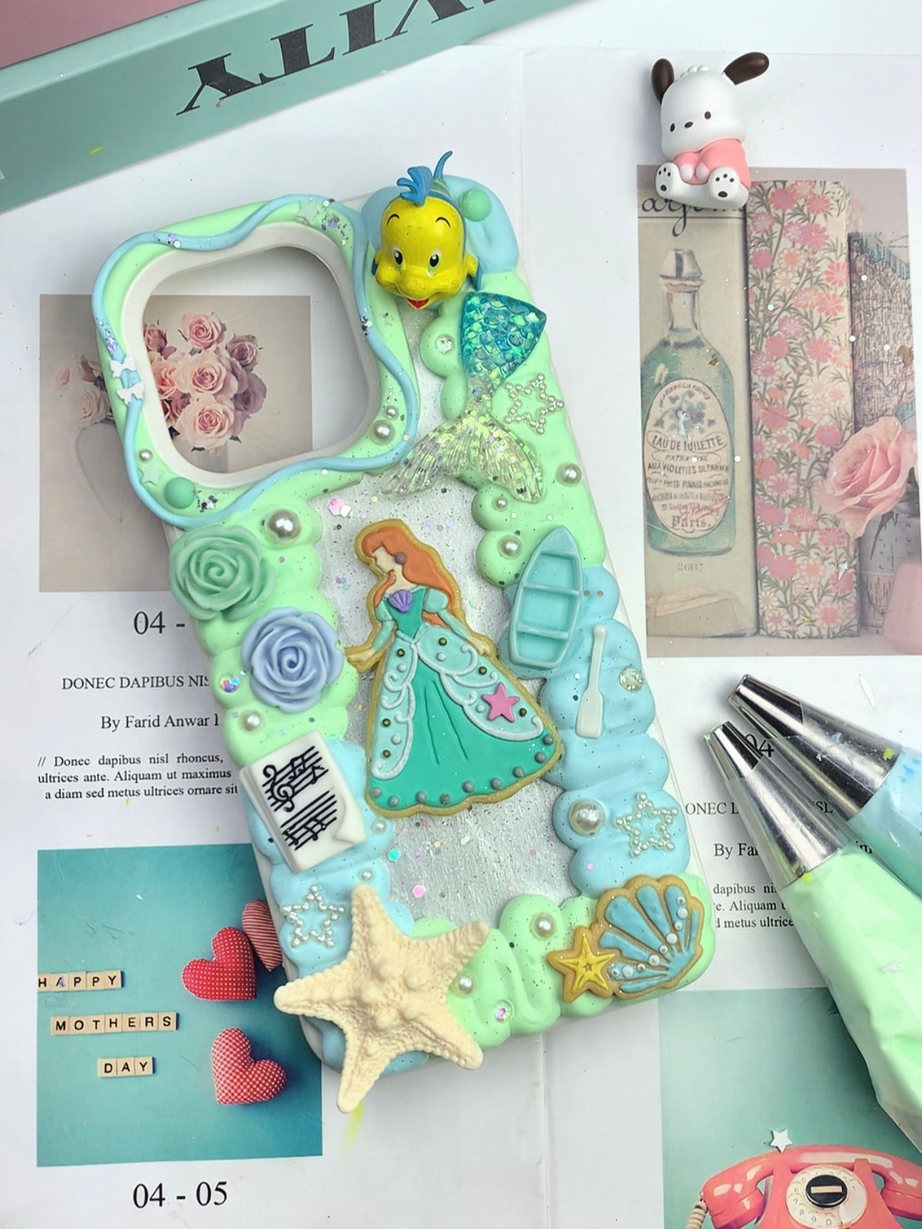 Princess Ariel Little Mermaid Decoden Phone Case