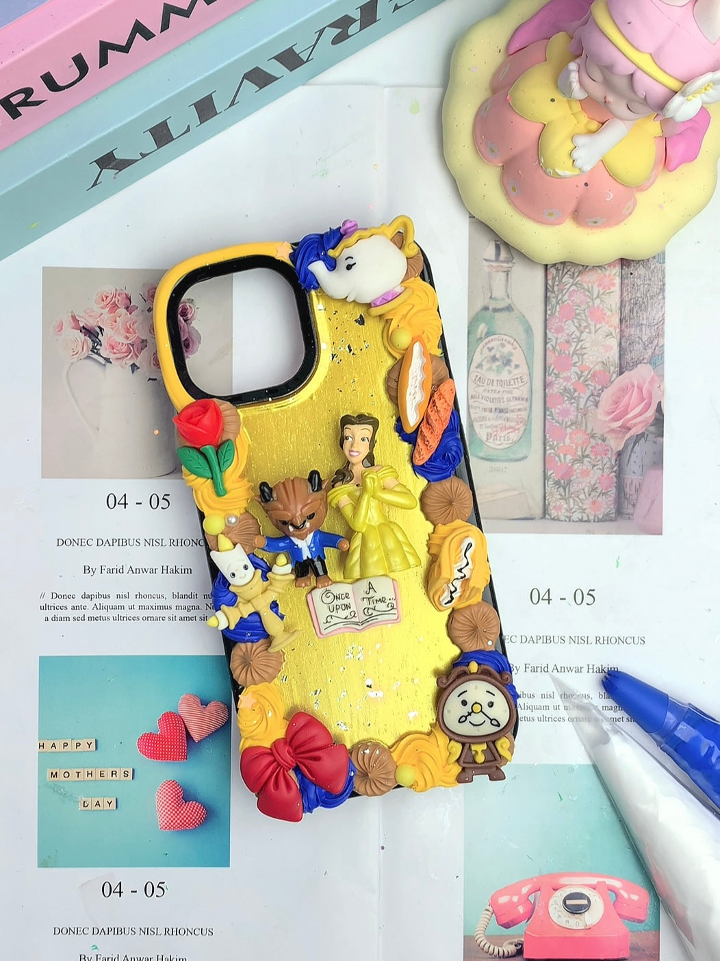 Princess Belle Beauty and the Beast Decoden Phone Case