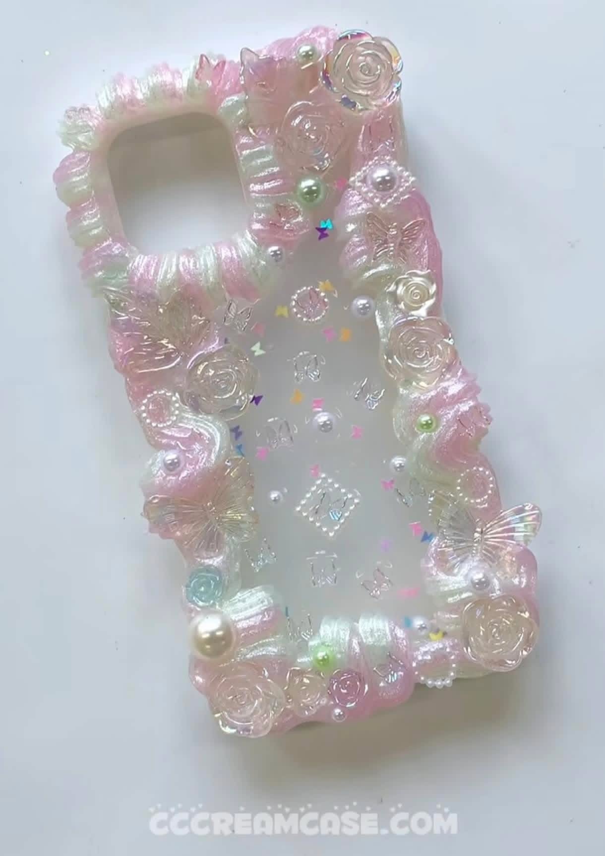 Baroque Butterfly Flower Handmade Decoden Phone Case｜All Models Available