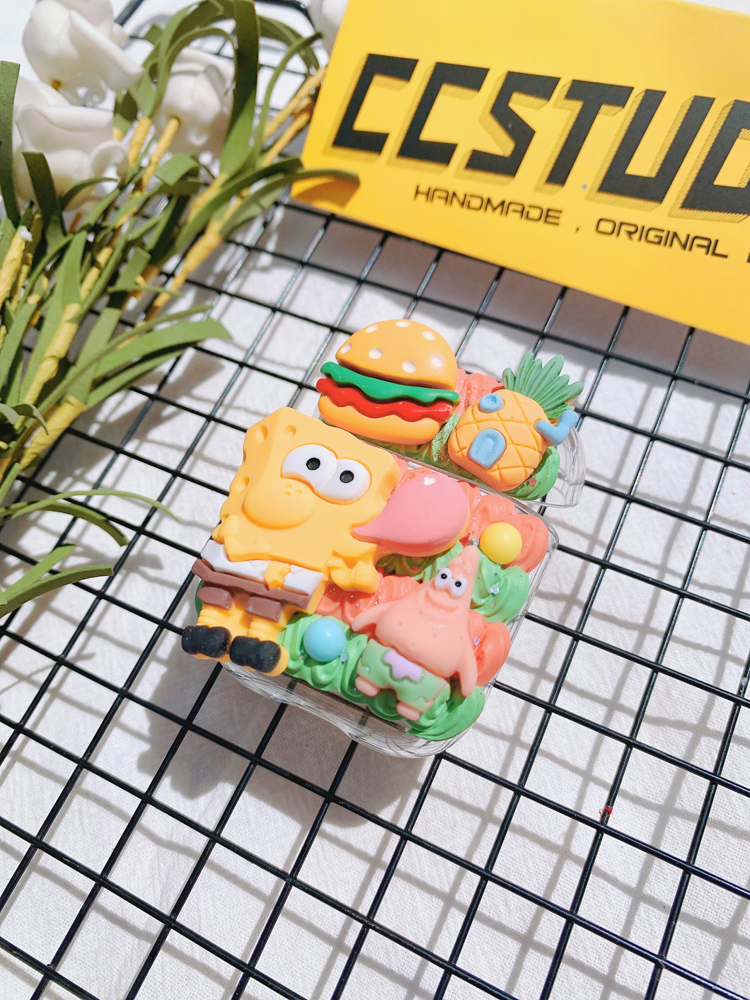 SpongeBob Decoden Earbud Case For Any Model