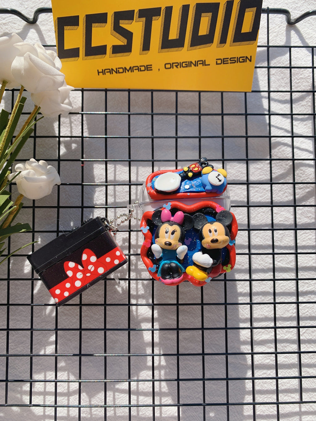 Disney Mickey Minnie Decoden Earbud Case AirPods Case For Any Model with Keychain