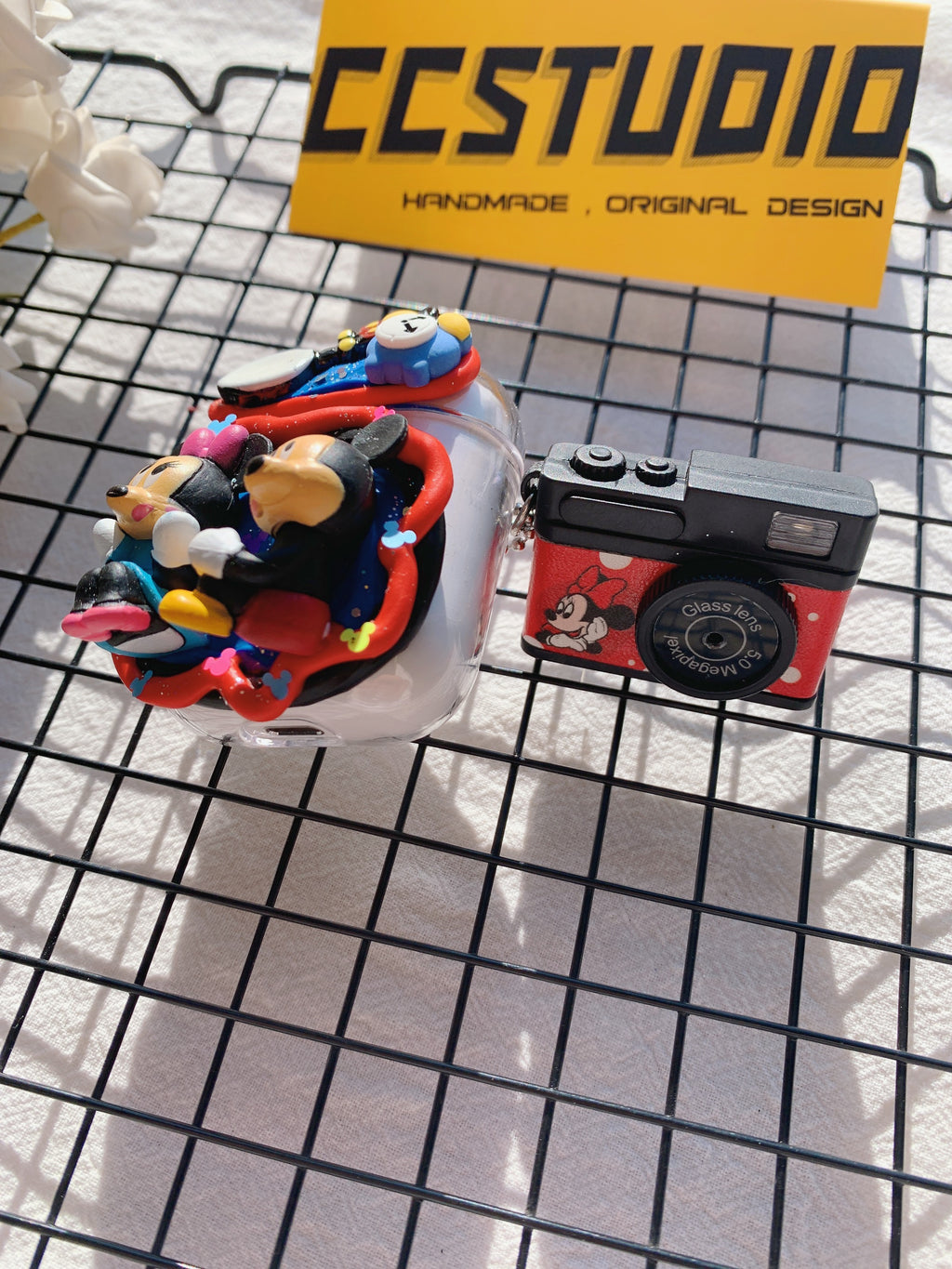 Disney Mickey Minnie Decoden Earbud Case AirPods Case For Any Model with Keychain