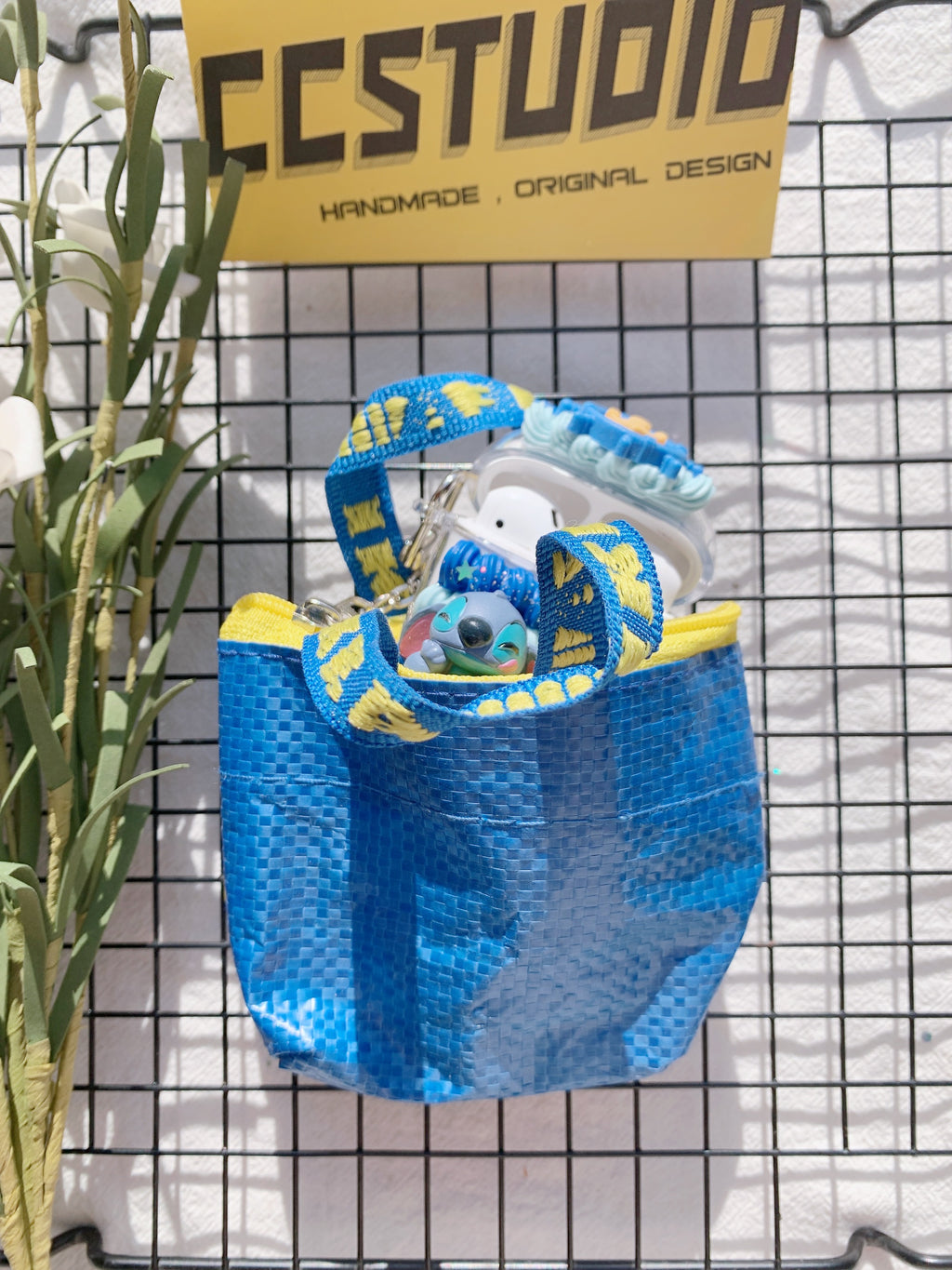 Stitch Decoden Earbud Case For Any Model with Keychain